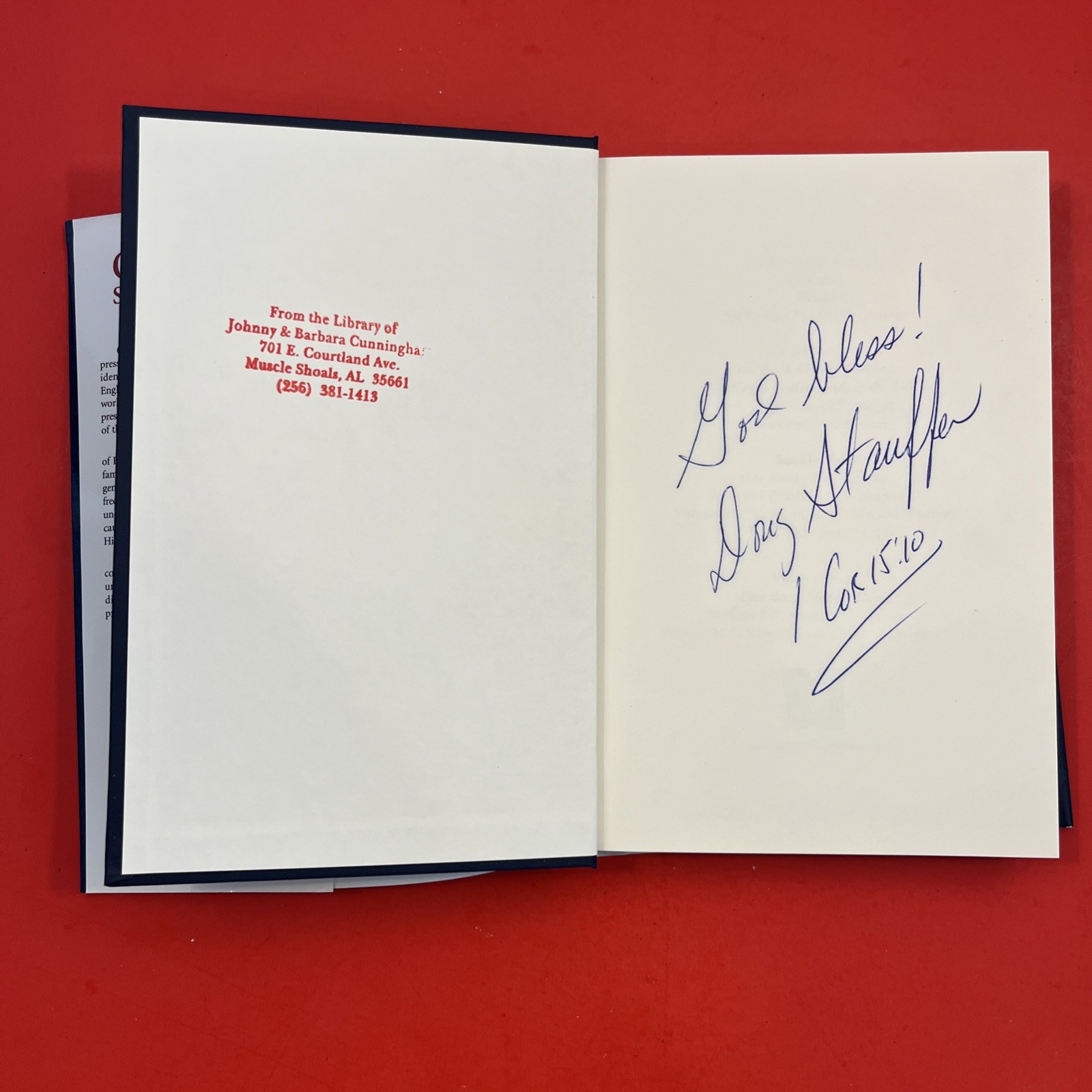 One Book Stands Alone Douglas D. Stauffer Signed Hardcover