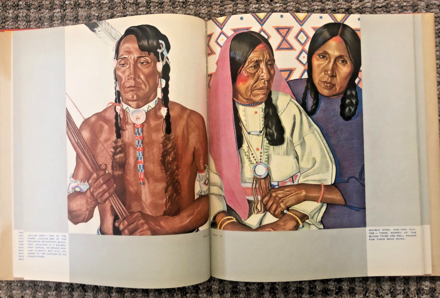 VINTAGE “Blackfeet Indians” by Frank Linderman; illustrations by Winold Reiss