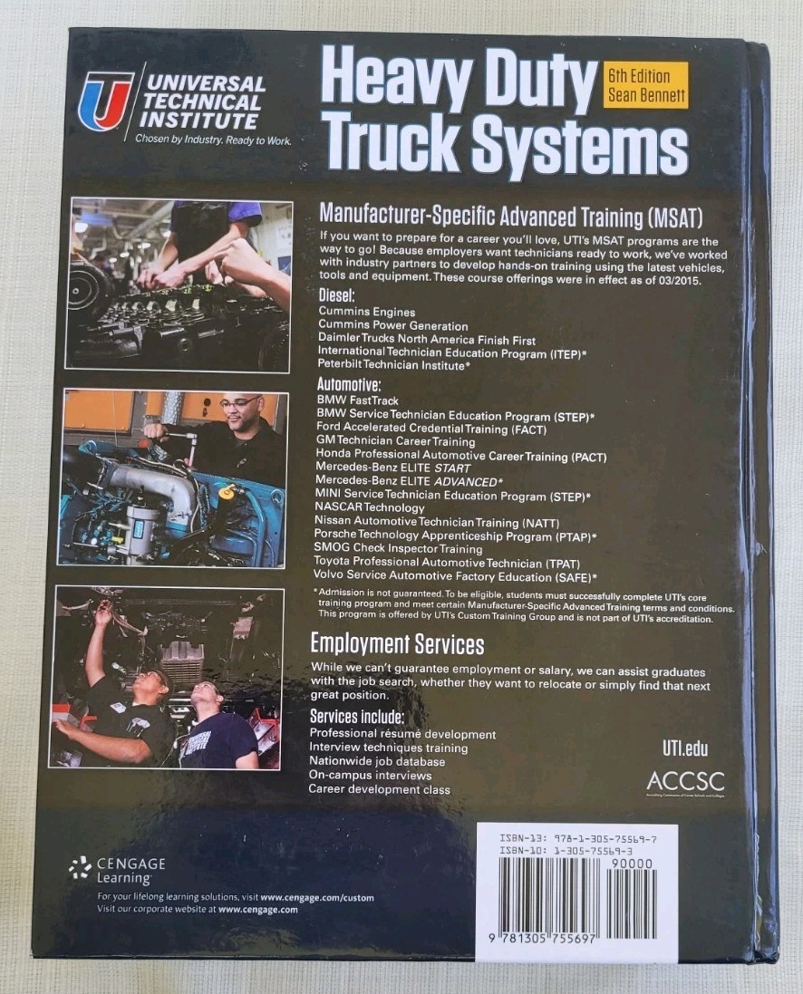 Heavy Duty Truck Systems 6th Edition Universal Technical Institute Text Book