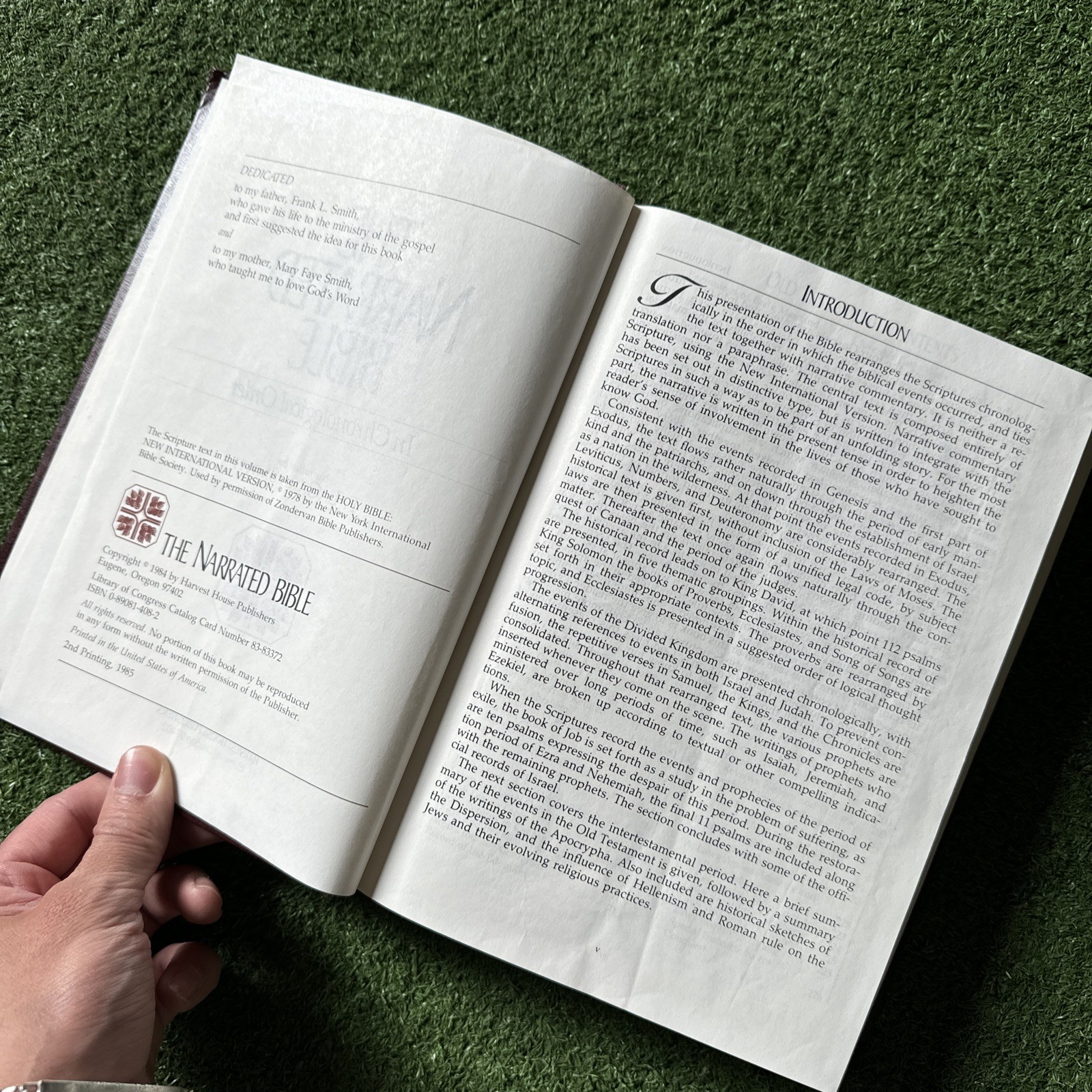 The Narrated Bible In Chronological Order NIV Narration by F. LaGard Smith 1984