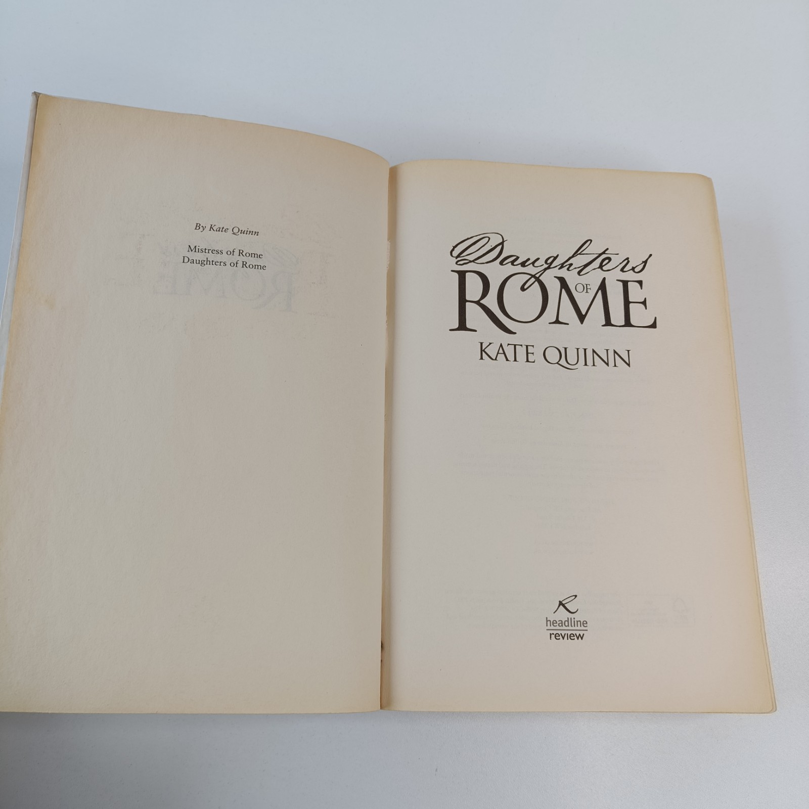 Daughters of Rome by Kate Quinn Paperback Book Historical Fiction Romance Italy