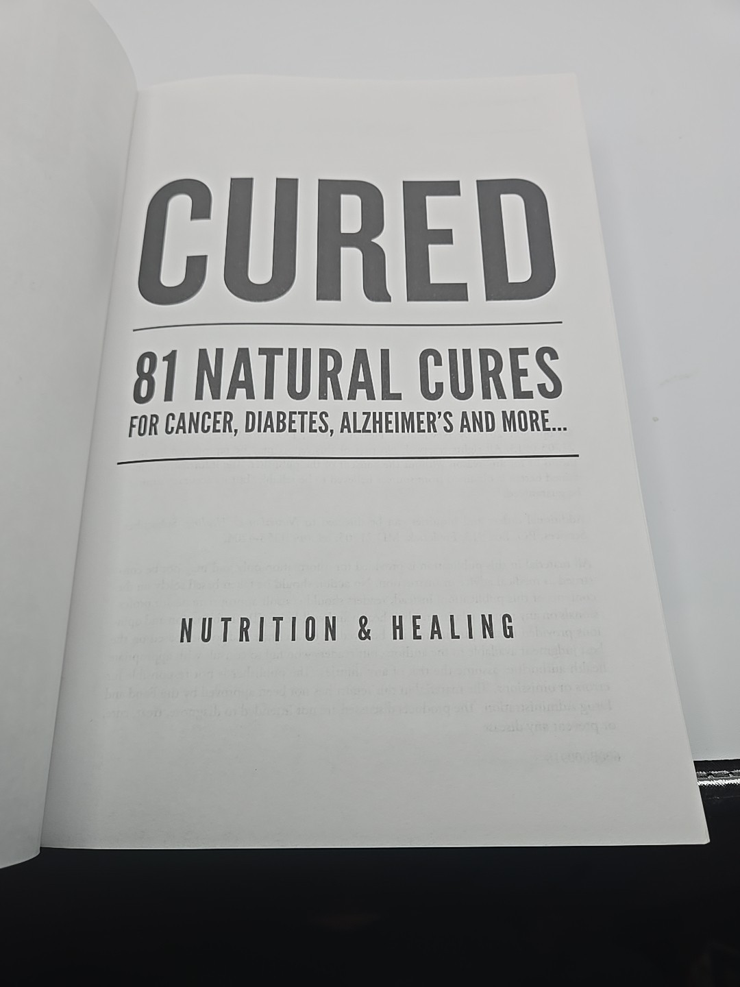 Cured Nutrition & Healing 81 Natural Cures for Cancer, Diabetes, Alzheimer’s