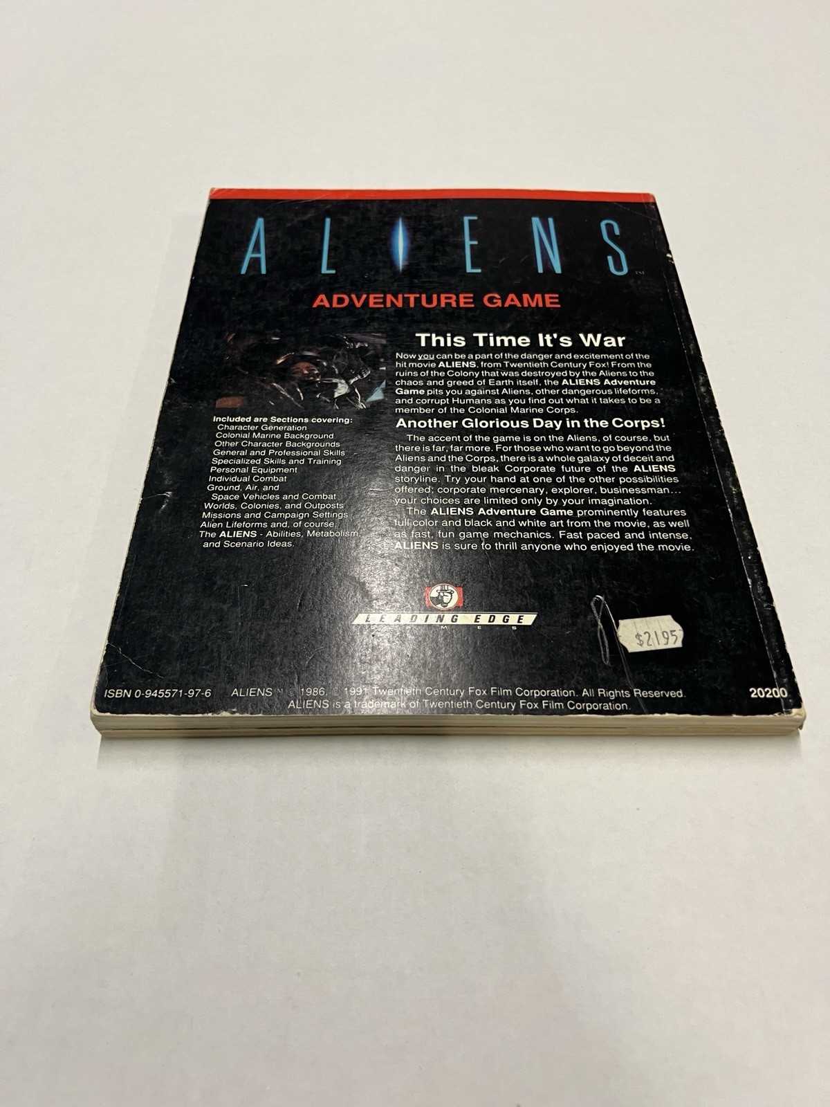 Aliens Adventure Game Barry Nakazono Leading Edge Games Book 20200
