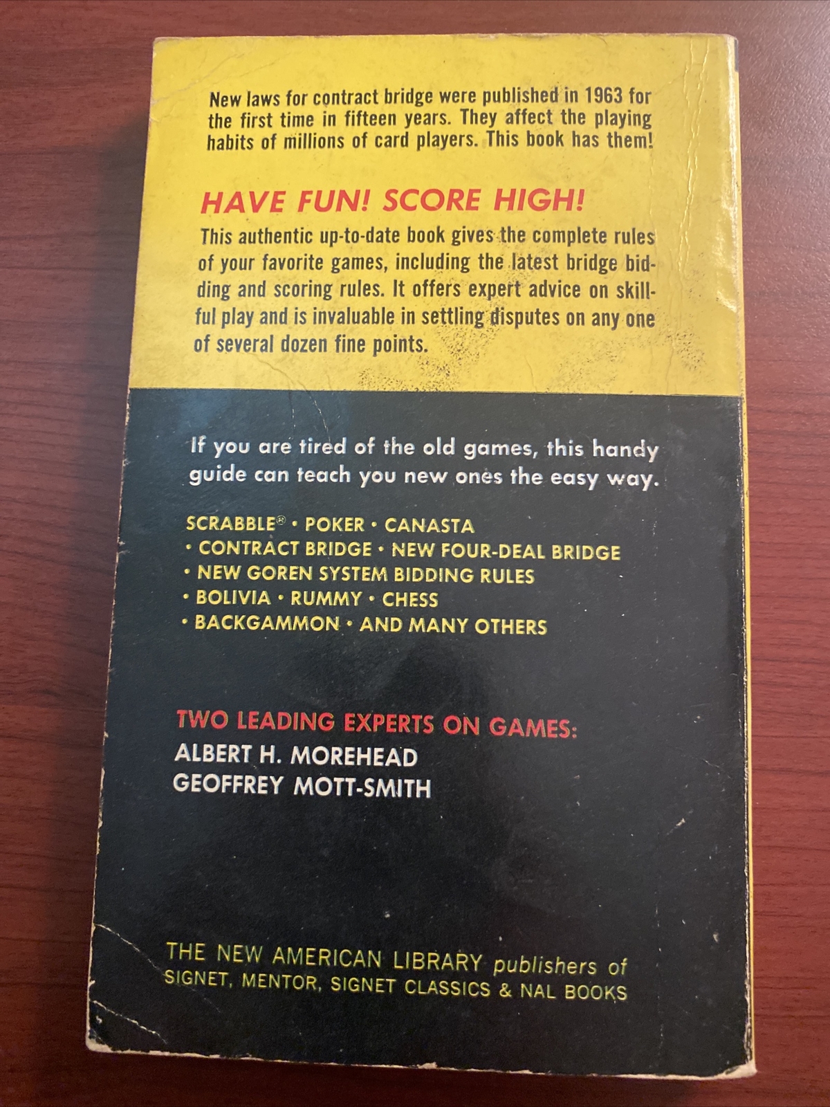 1963 Hoyle’s Rules Of Games by Albert H. Morehead and Geoffrey Mott-Smith Book