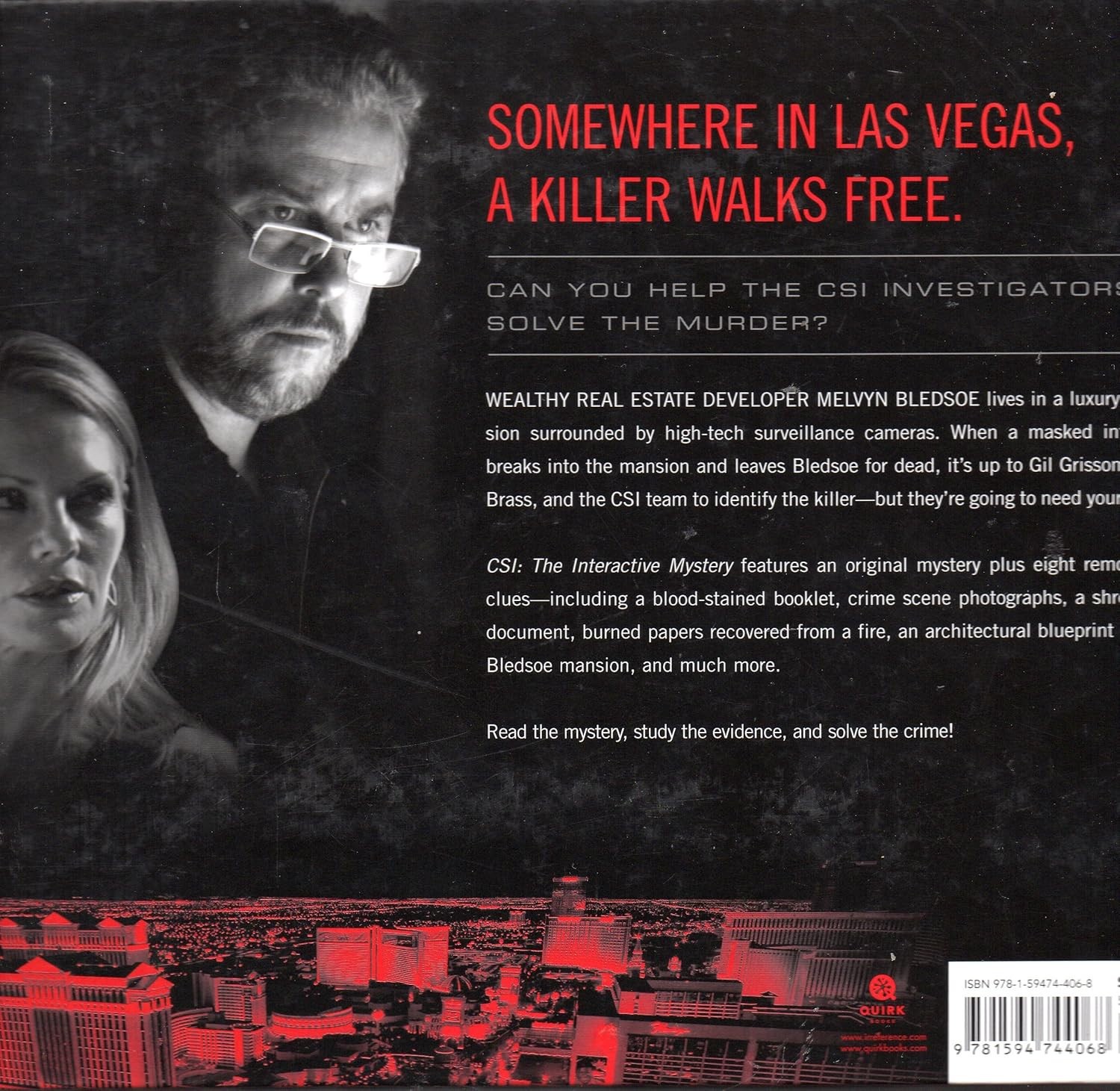 CSI Interactive Mystery Book Sam Stall Hardcover 2009 Removable Clues Blueprints