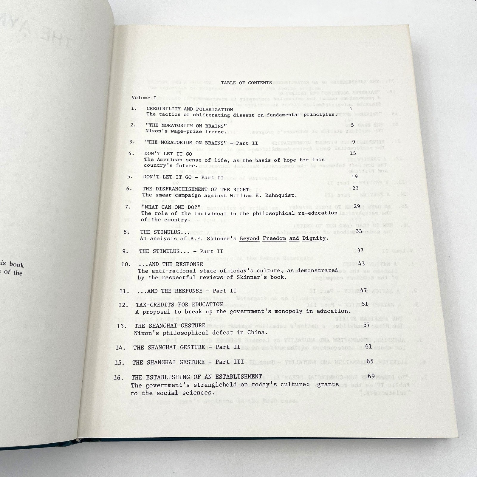 The Ayn Rand Letter Volumes I-IV 1971-1976 1st Print 1979 (+ Extras)