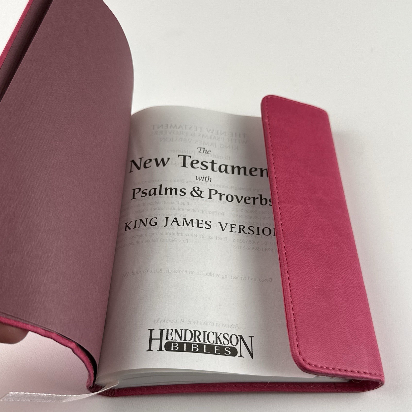 Hendrickson Bible The New Testament and Psalms Faux Leather Hot Pink Fuchsia