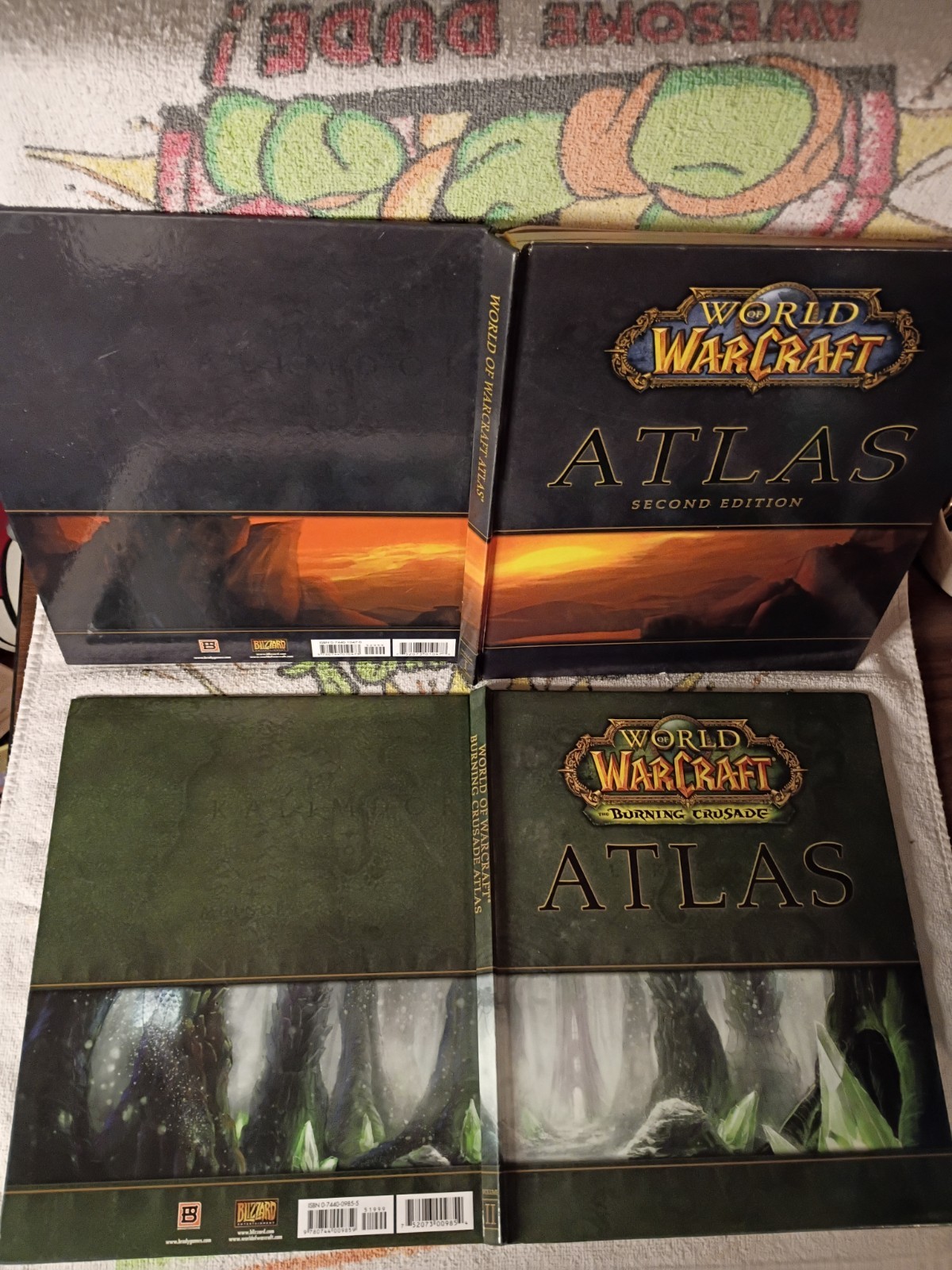 Lot of 2 World of Warcraft Book Burning Crusade Atlas Brady Games Hardcover WoW