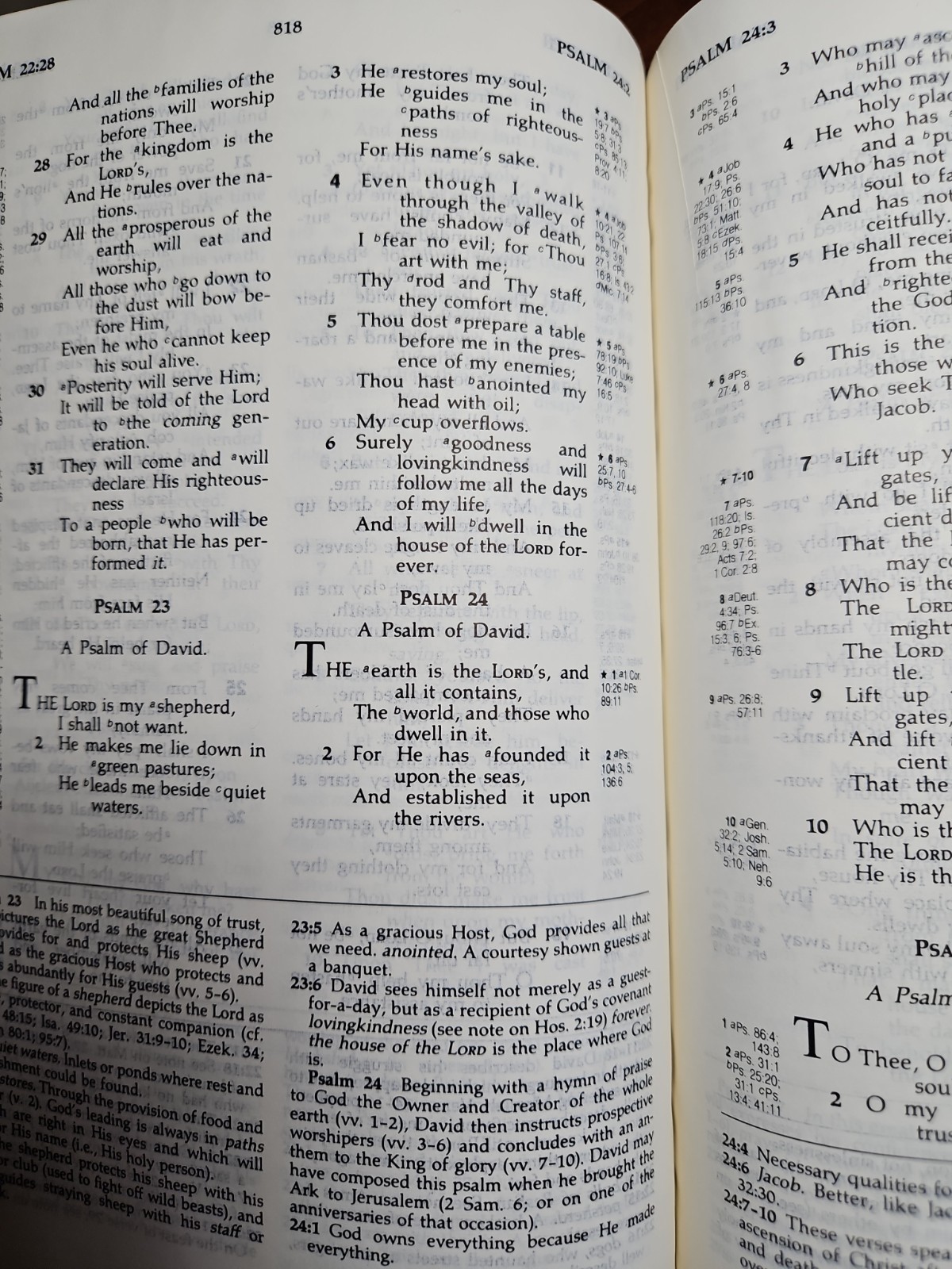 Ryrie Study Bible NASB Brown Leather 1978 Moody Press Charles C Ryrie Gold Edge