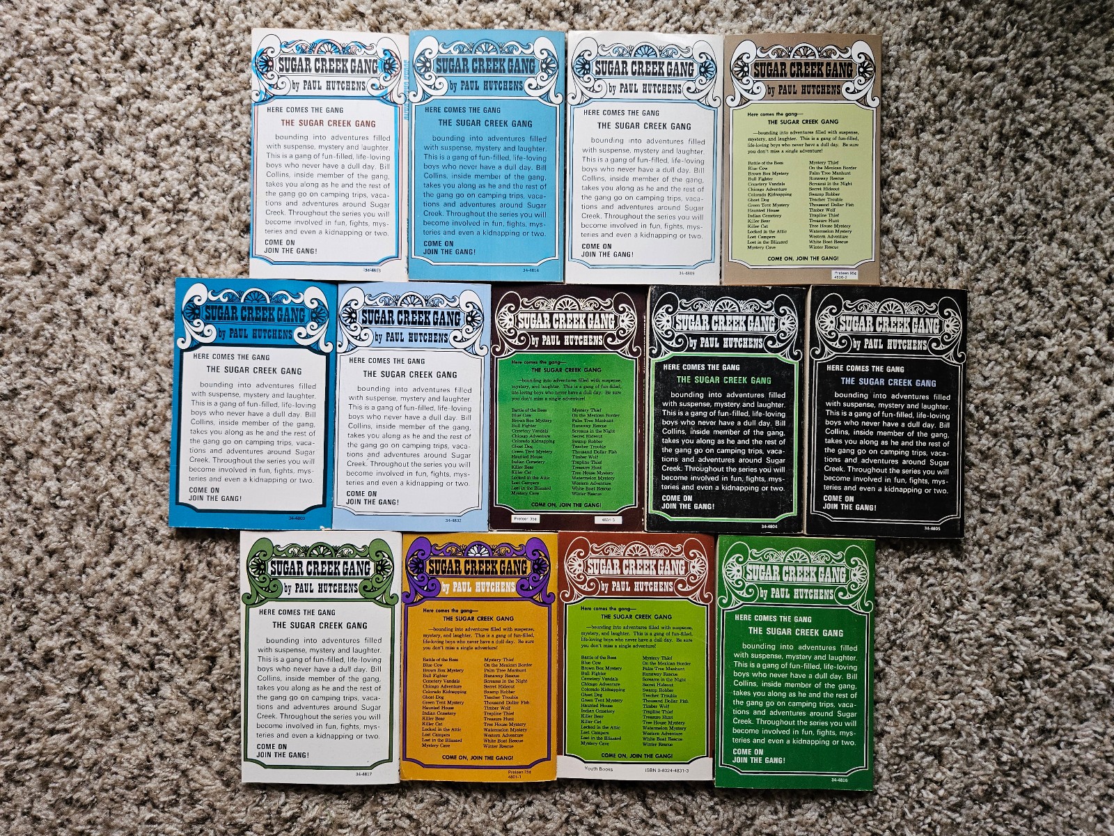 Vtg. Lot Of 13 Sugar Creek Gang Books Paul Hutchens Moody Press Editions 1965-71