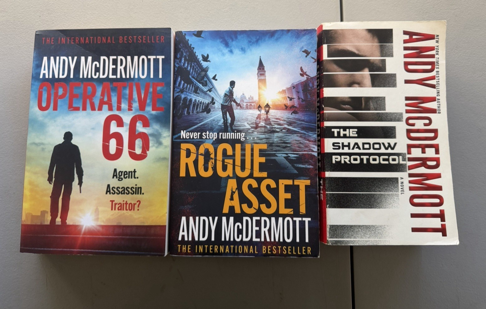 Lot of 3 Andy McDermott Paperback Books- Operative 66-The Shadow Protocol