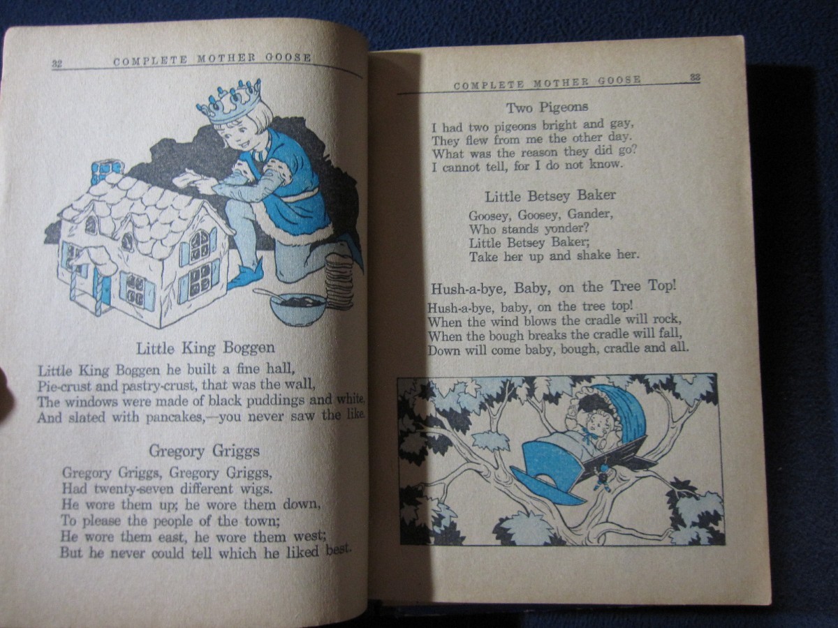 Complete Mother Goose [Hardcover] Circa 1940s Lois Maloy Artist 10 pages missing