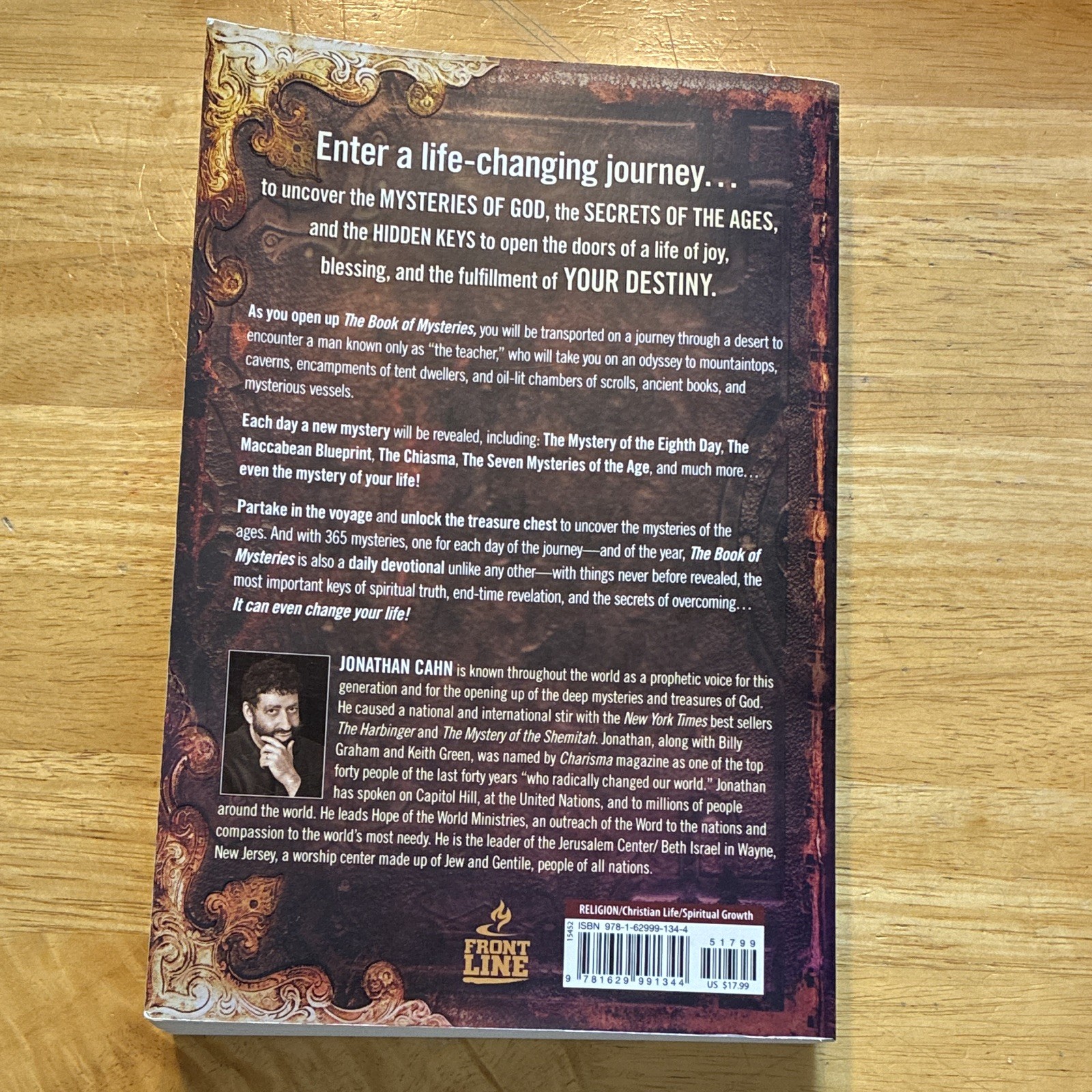 Jonathan Cahn – The Book of Mysteries, Hardcover 2016 FrontLine w/ Dust Jacket