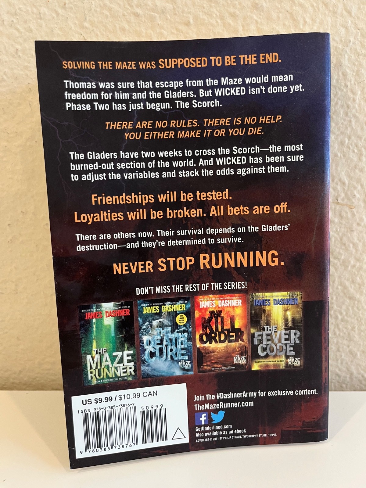 Lot (3) The Maze Runner Series James Dashner – Books #2 #3 #4 – LIKE NEW