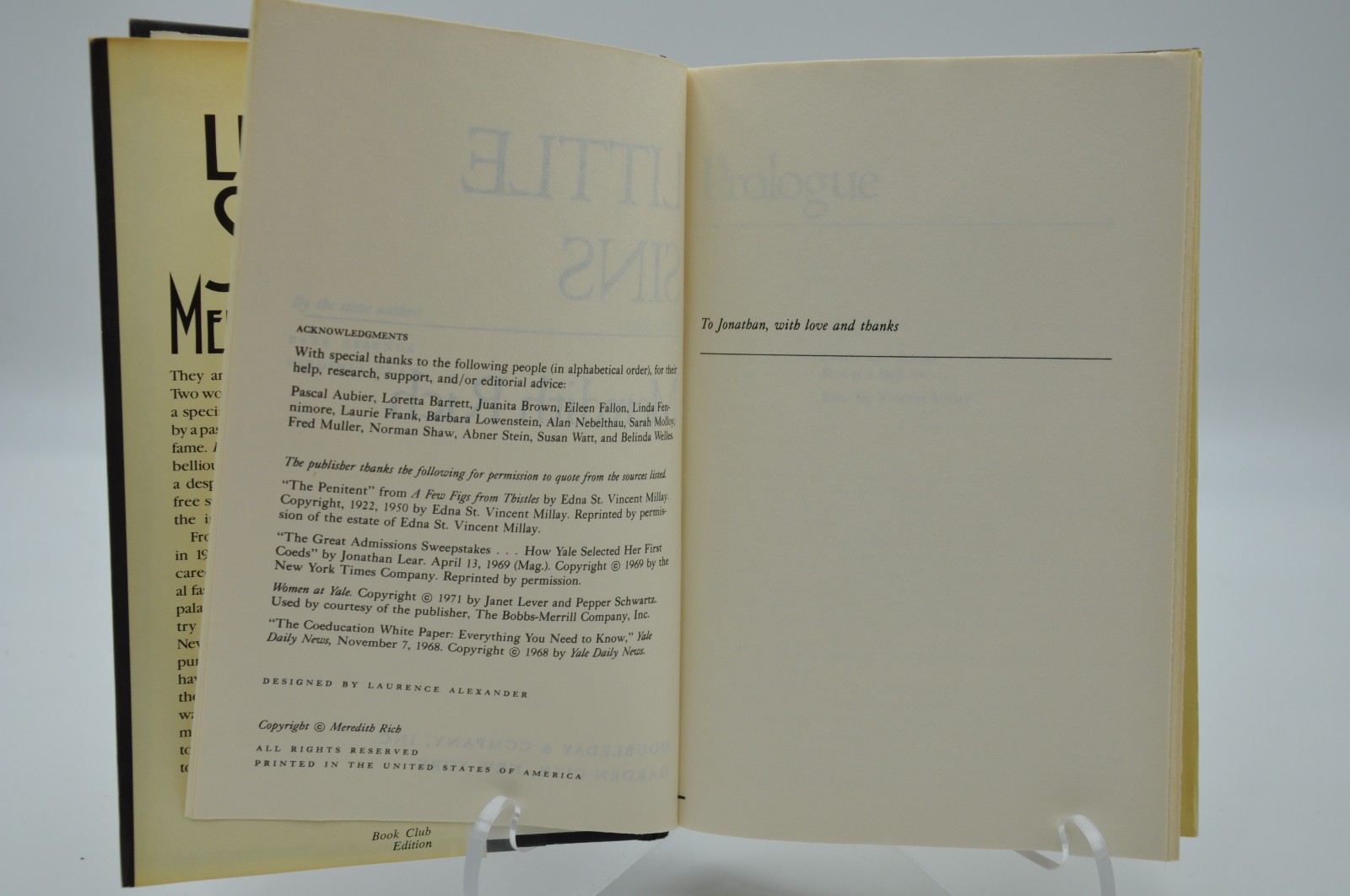Little Sins – Meredith Rich (Hardcover, 1985, BCE)
