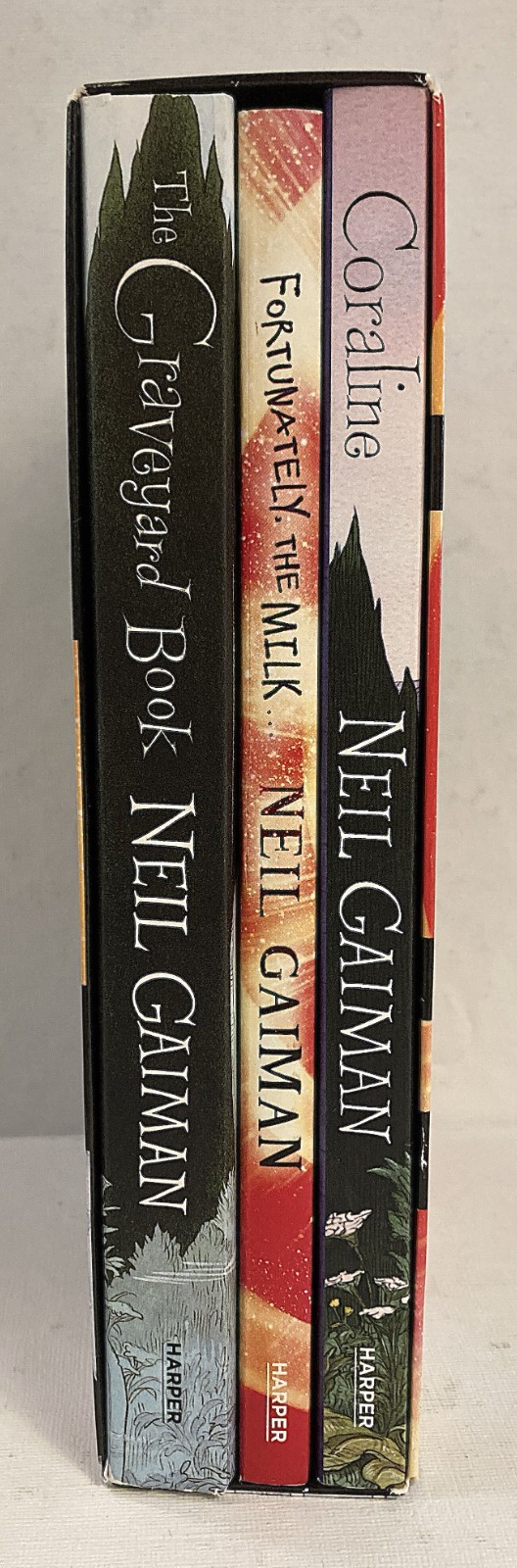 Neil Gaiman/Chris Riddell 3-Book Box Set Coraline/The Graveyard Book Like NEW