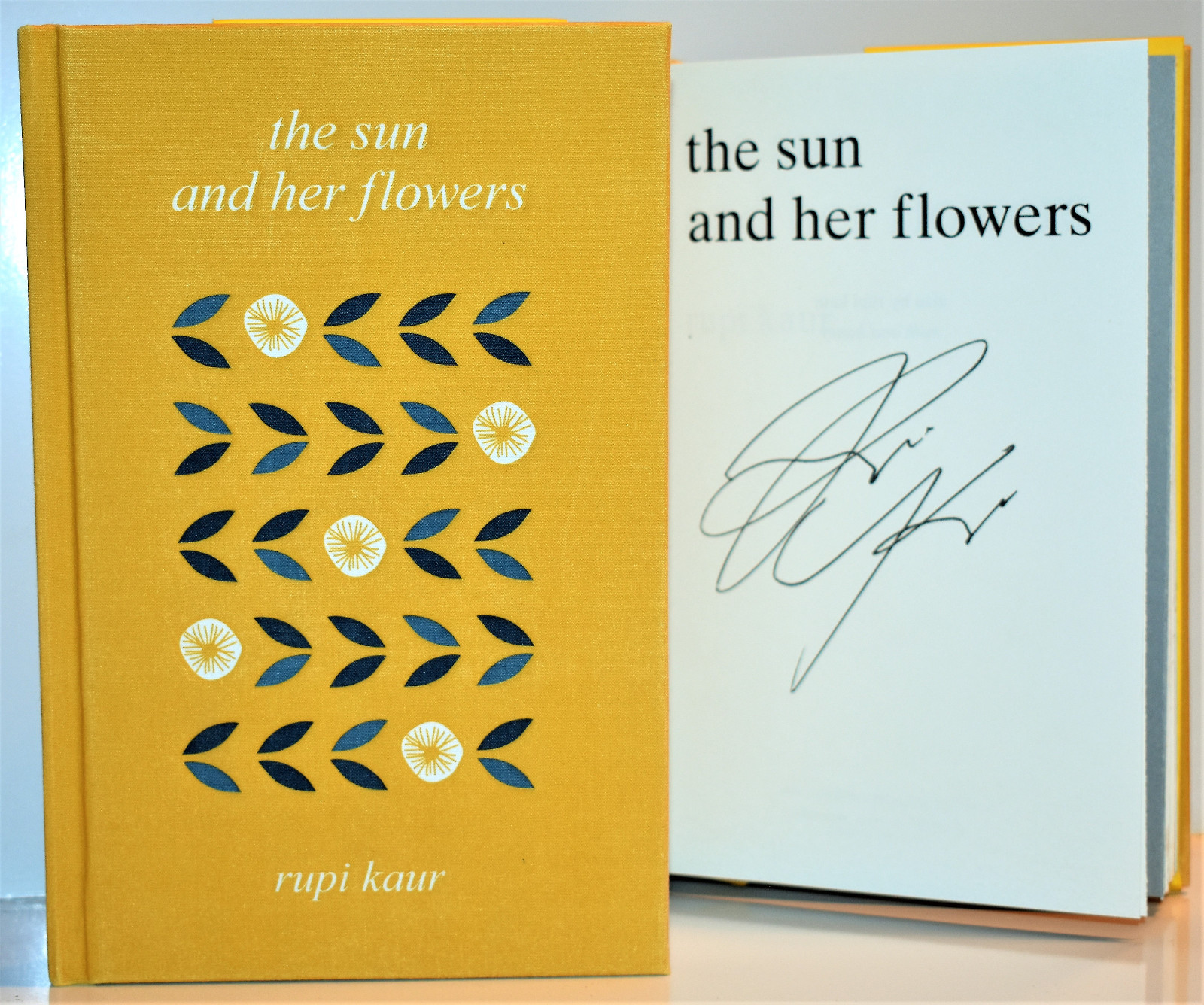 The Sun and Her Flowers AUTOGRAPHED / SIGNED + Milk & Honey Rupi Kaur NEW