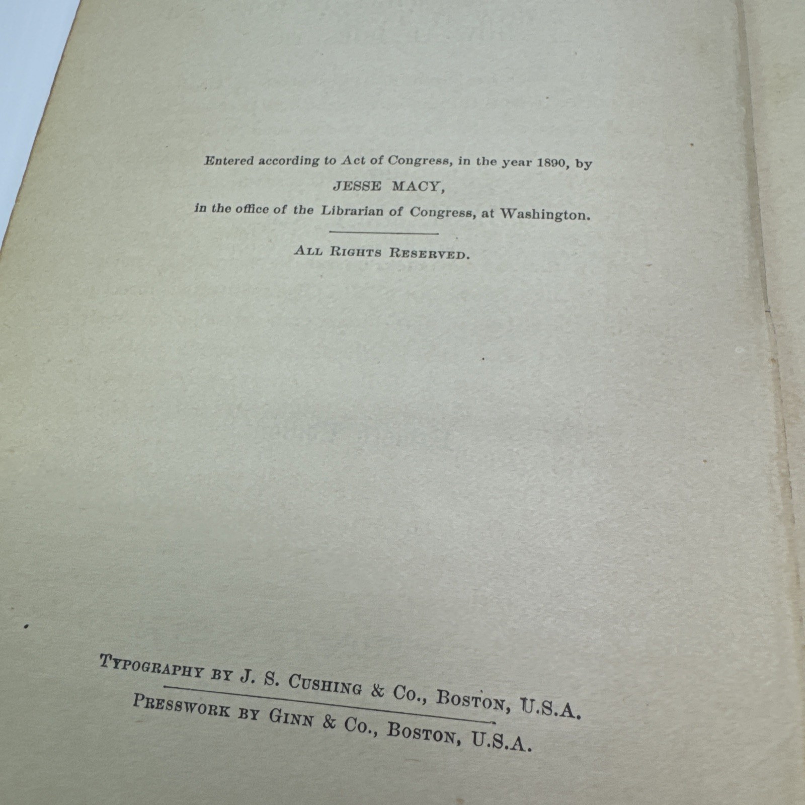 Our Government How it Grew What it Does How it Does it Jesse Macy 1891 Antique
