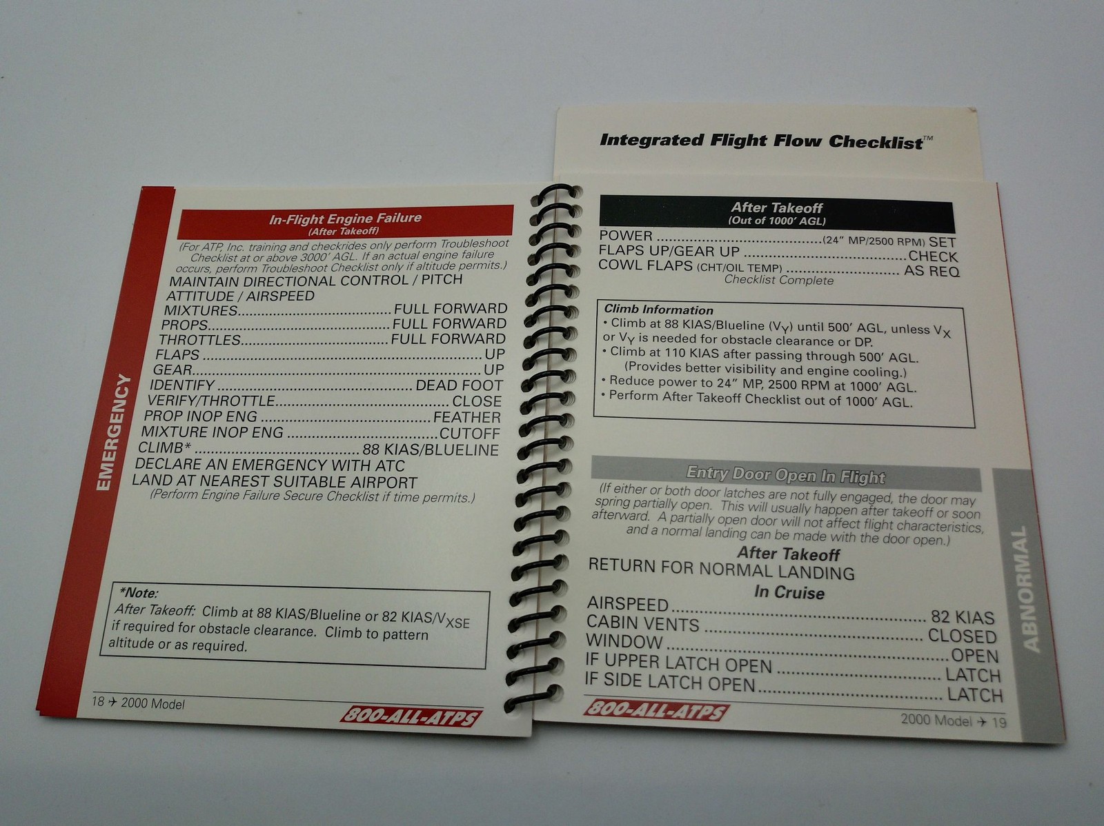 ATP Piper Seminole Checklist GNS 430 Integrated Flight Flow Checklist 2000 Pilot