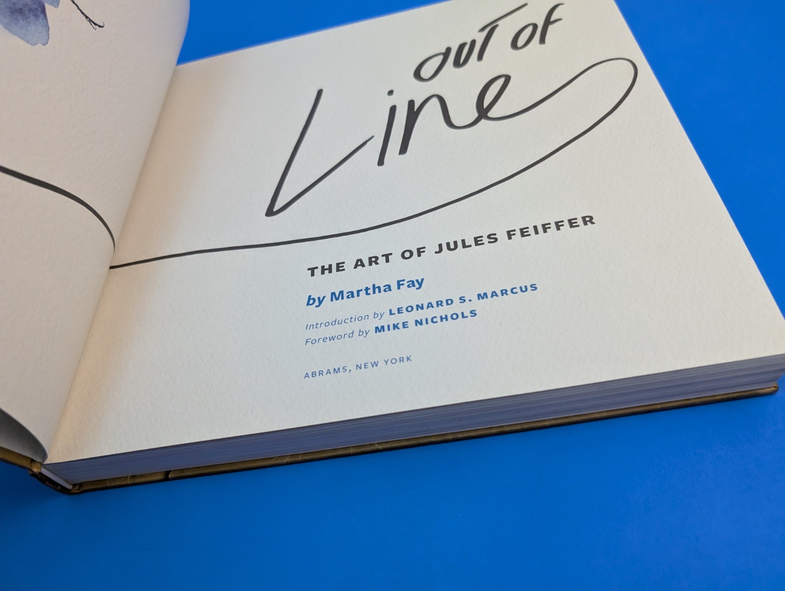 Jules Feiffer Book Out Of Line By Martha Fay