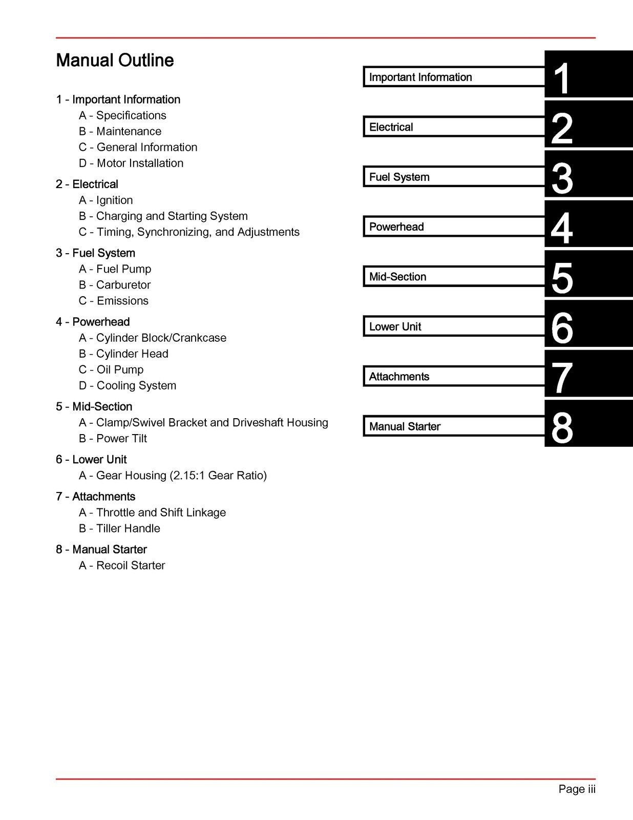 MERCURY 15 20 FourStroke Outboard Service Manual 2008 SN 0R235168 Up – CLOSURE