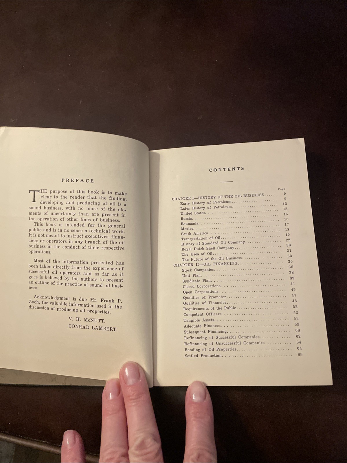 First Principles Of The Oil Business , McNutt & Lambert 1924