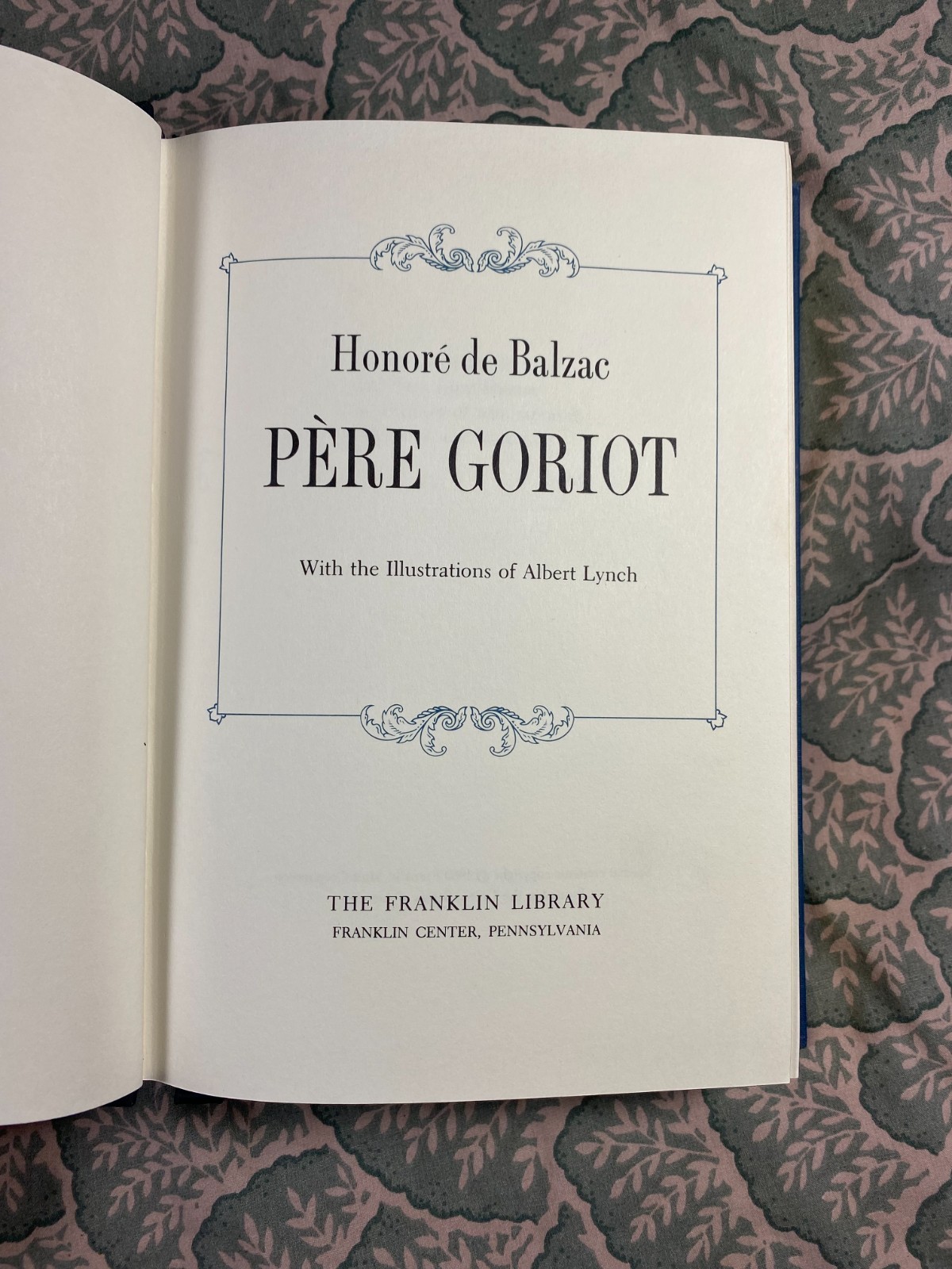 Pere Goriot Honore de Balzac Franklin Library 1980