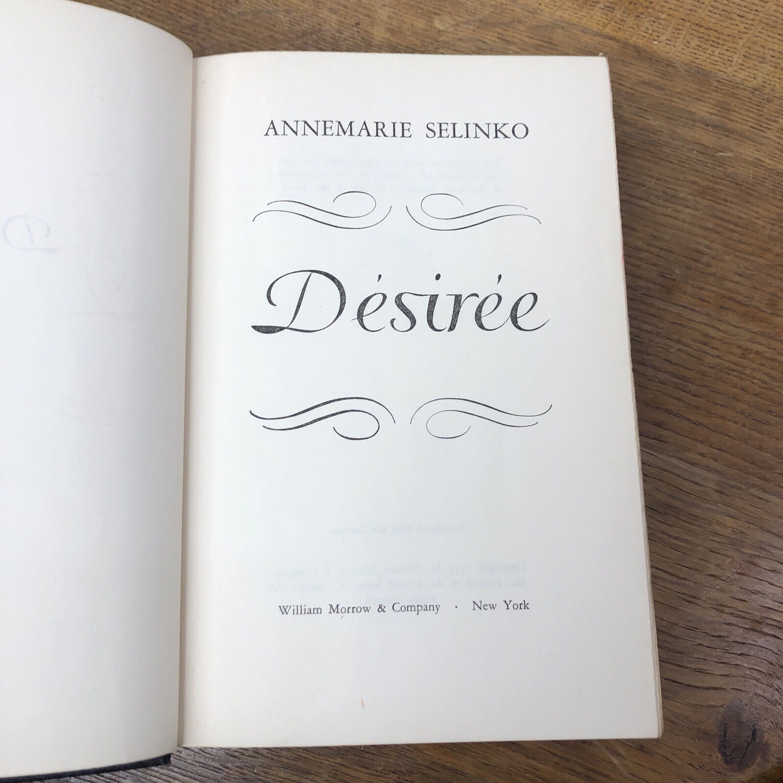 VTG Desiree by Annemarie Selinko 1953 William Morrow Hardcover Book NO Slip Cove