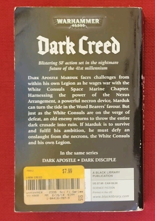 Word Bearers Trilogy Anthony Reynolds Dark Apostle Creed Disciple Warhammer 40k