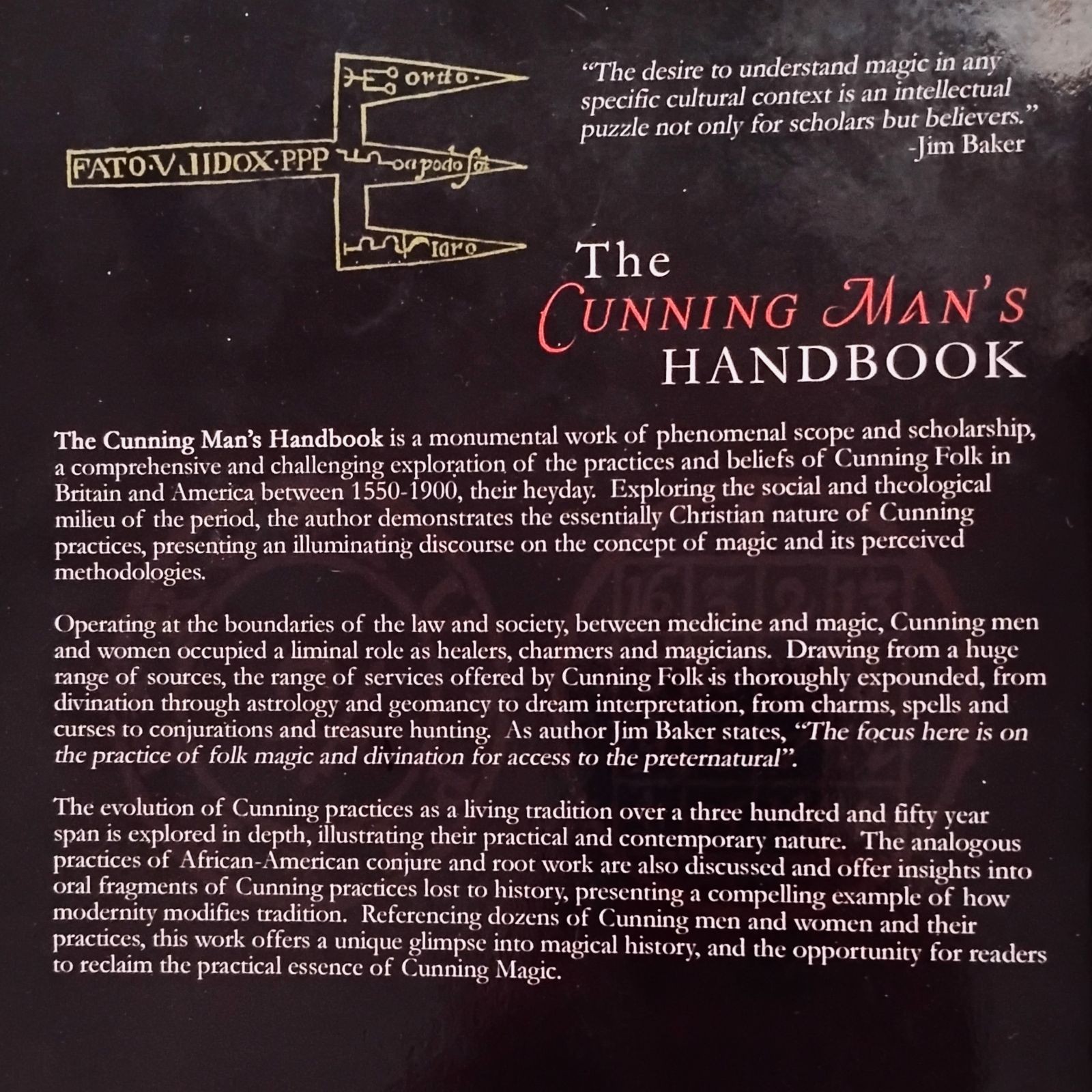 Cunning Man’s Handbook : The Practice of English Folk Magic, 1550-1900 Jim Baker