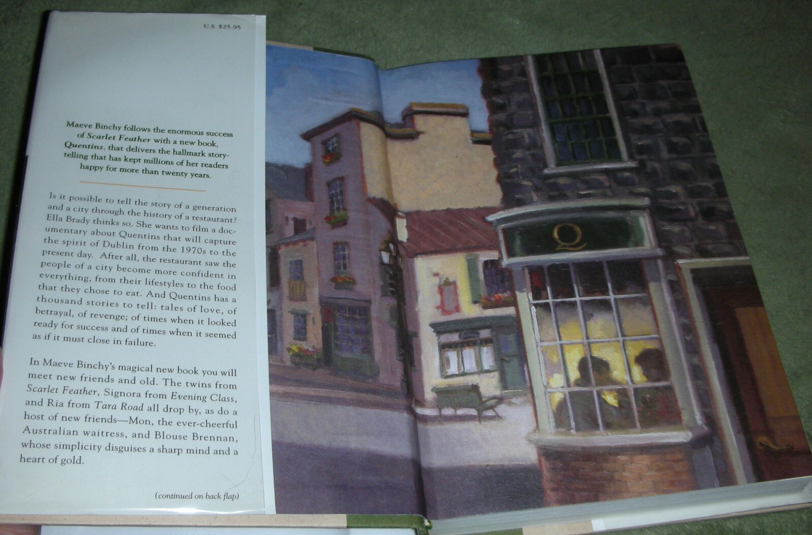 QUENTINS by Maeve Binchy 2002 HC/DJ ~ 1st Edition 1st Printing + Cover