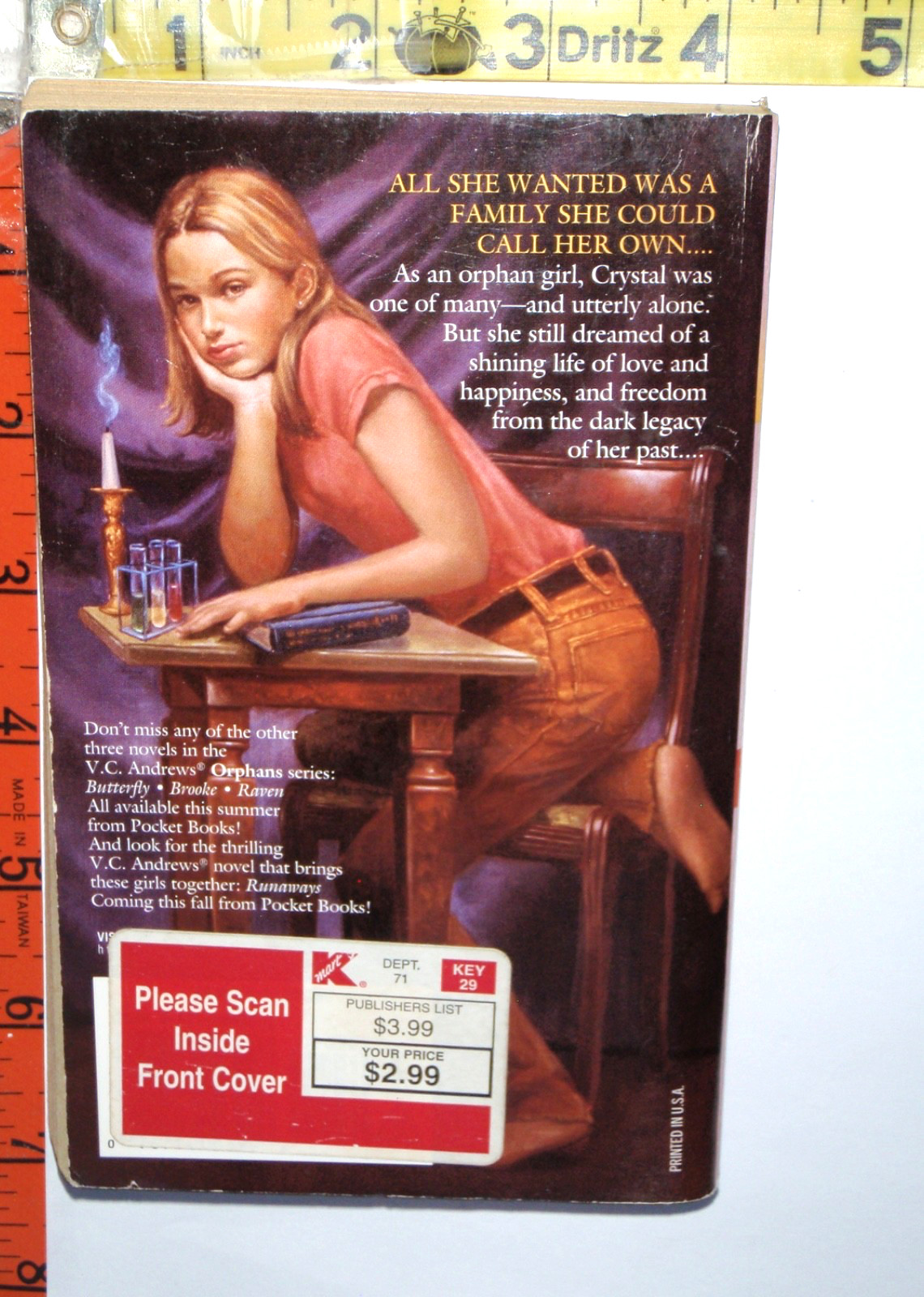 Crystal by VC Andrews Orphans Series VTG Paperback 1998 1st Pocket Books Printng