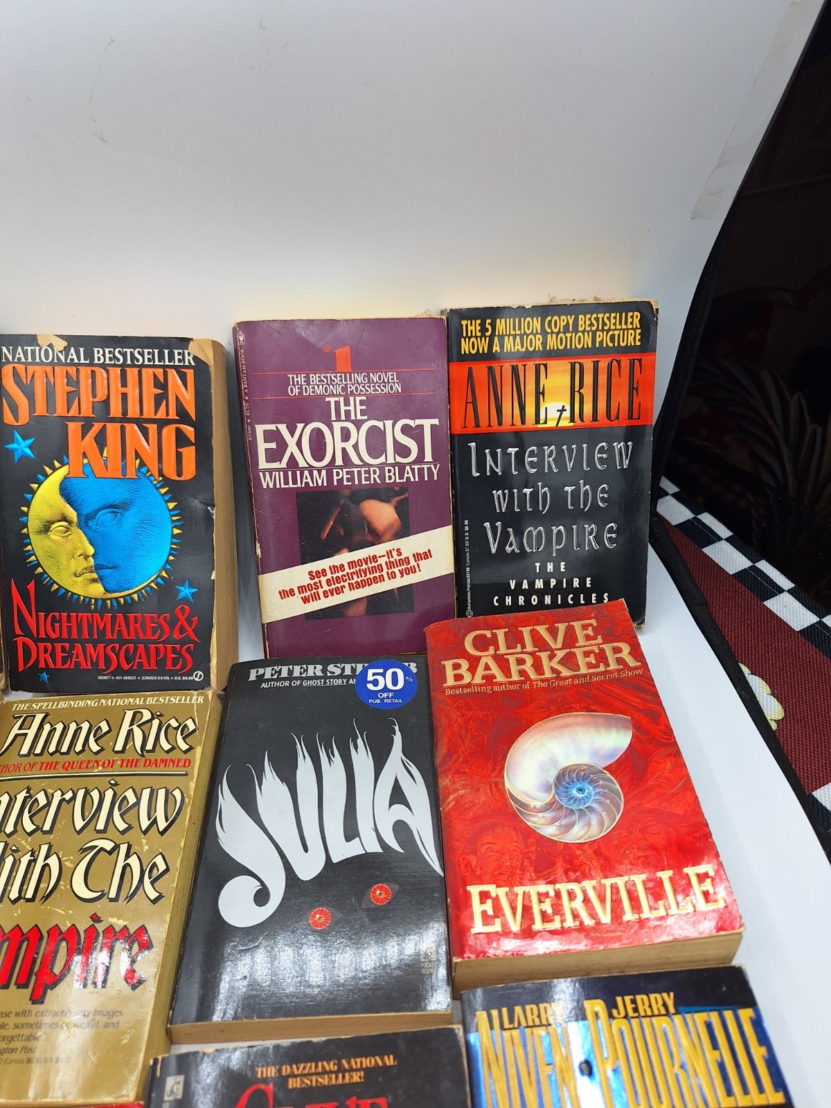 Lot Of Horror Paperback 12 Books Stephen King Anne Rice Clive Barker And Others