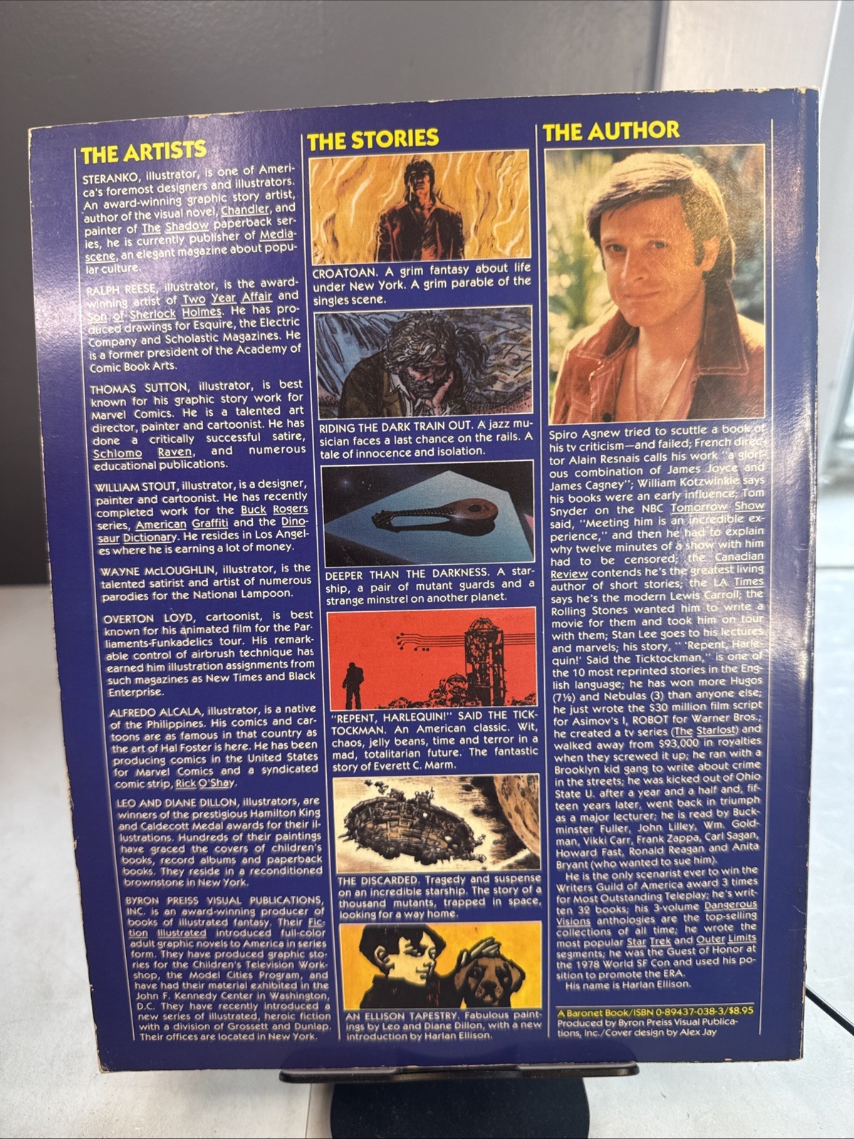 The Illustrated Harlan Ellison Baronet Steranko Adams Softcover Paperback Sci-Fi