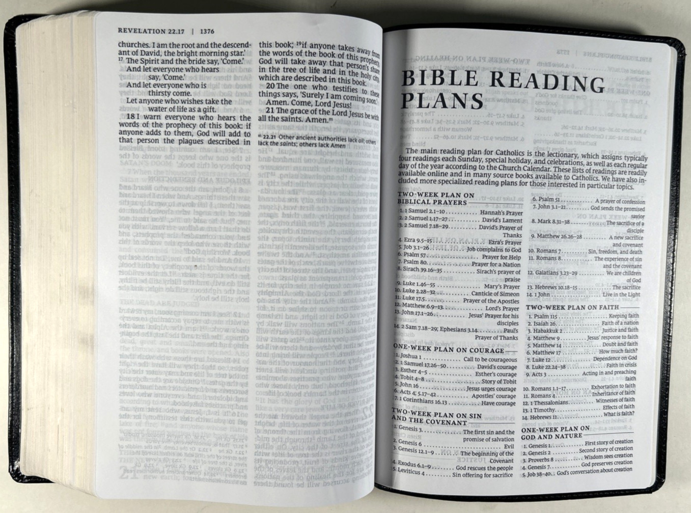 NRSV Catholic Bible Large Print Bible Black Leathersoft Catholic Bible Press VG