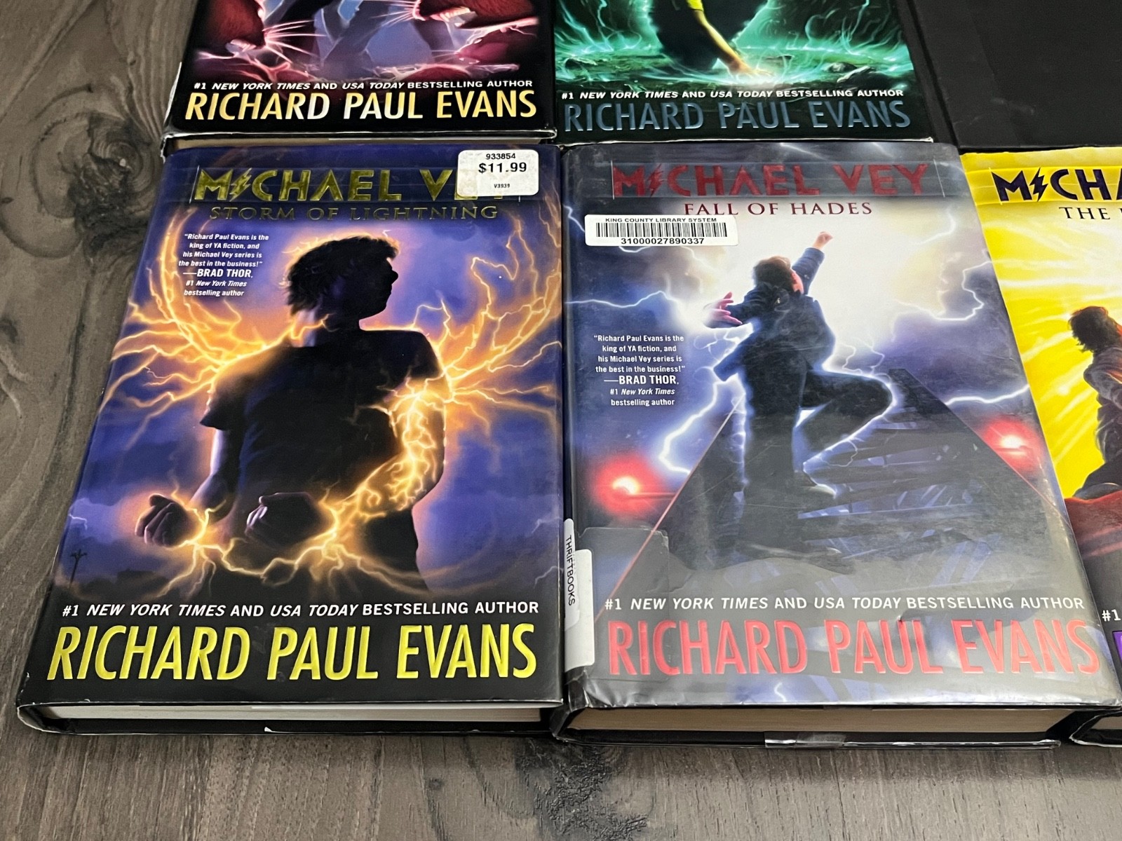 Lot of 6 Michael Vey series Hardcover Dust Jacket 2-7