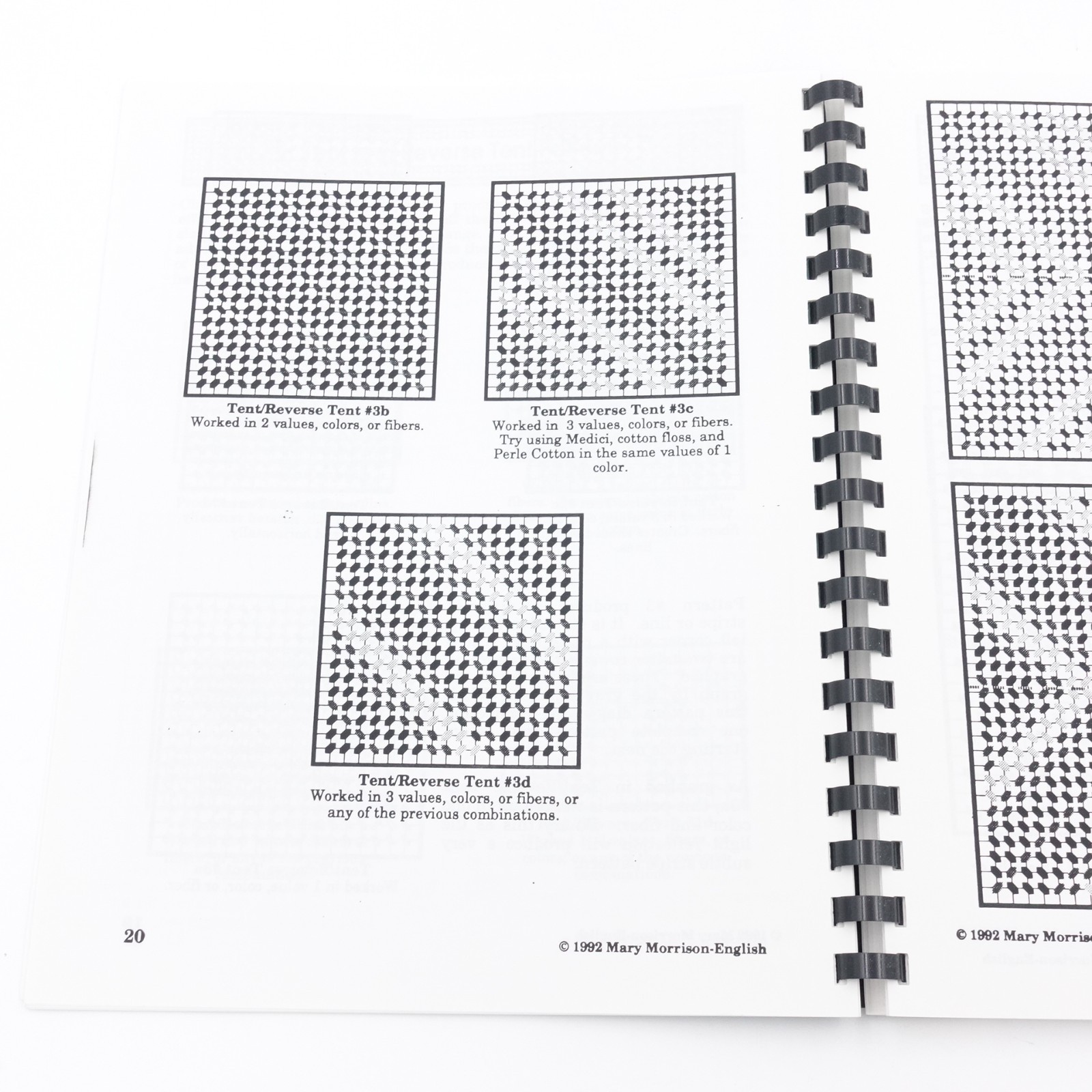 Canvas Embroidery Notebook Backgrounds Mindy English 1993 PB Plastic Spine VGUC