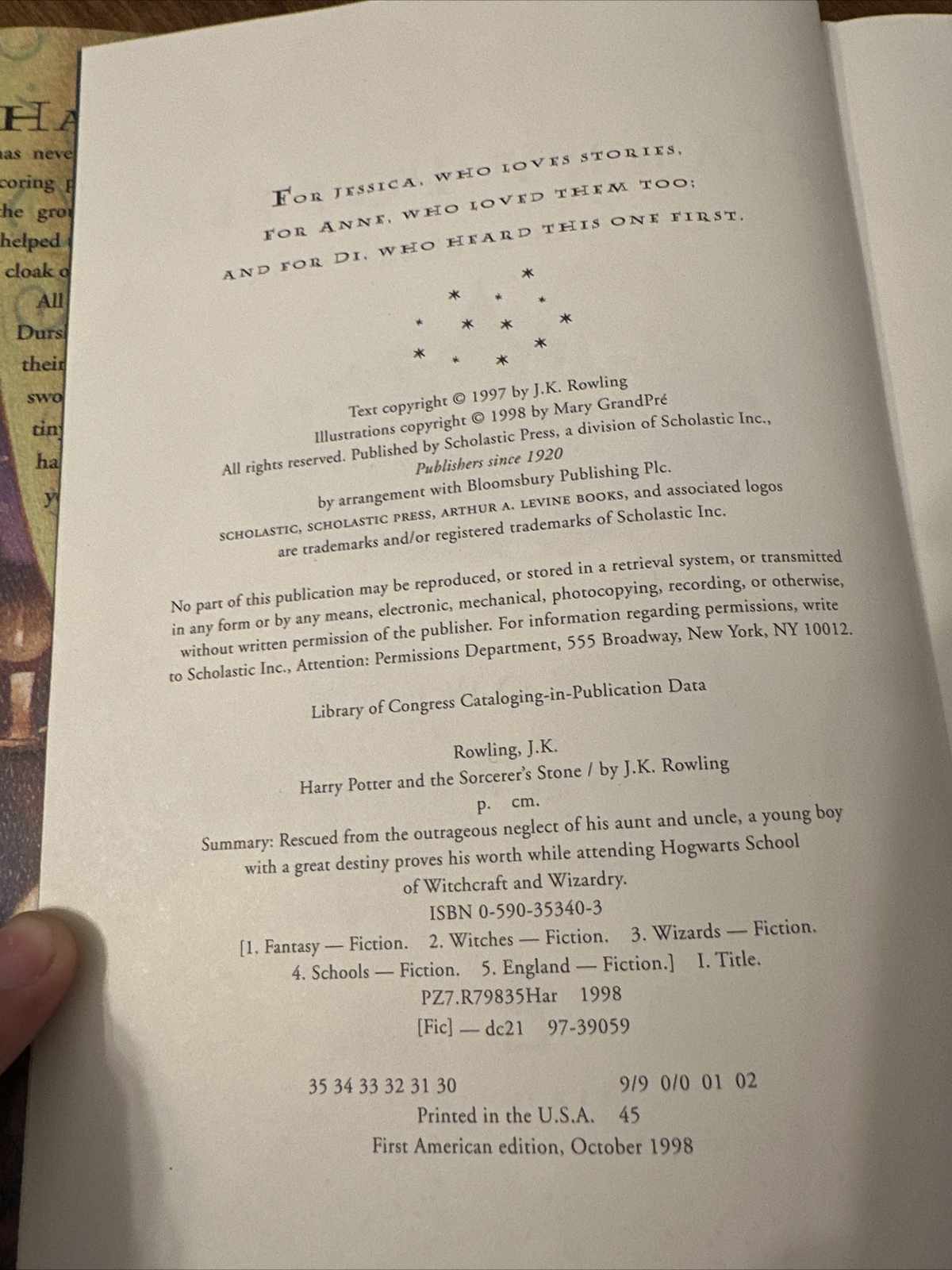 Harry Potter Ser.: Harry Potter and the Sorcerer’s Stone by J. K. Rowling (1998,