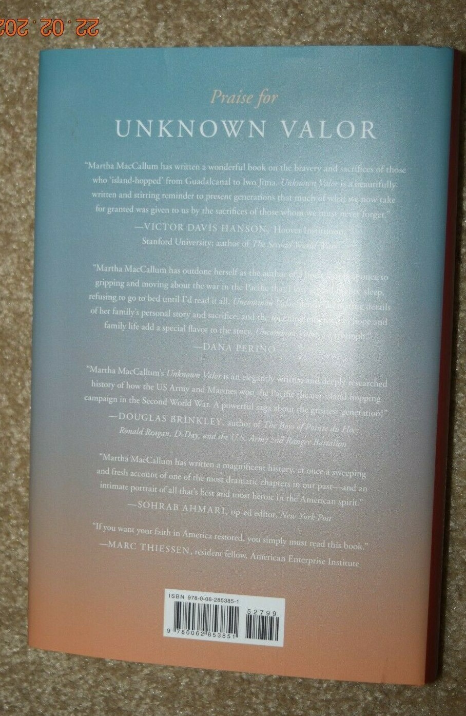 “UNKOWN VALOR – STORY OF FAMILY, COURAGE…” Book, 315 Pages, L-New (c) 2020