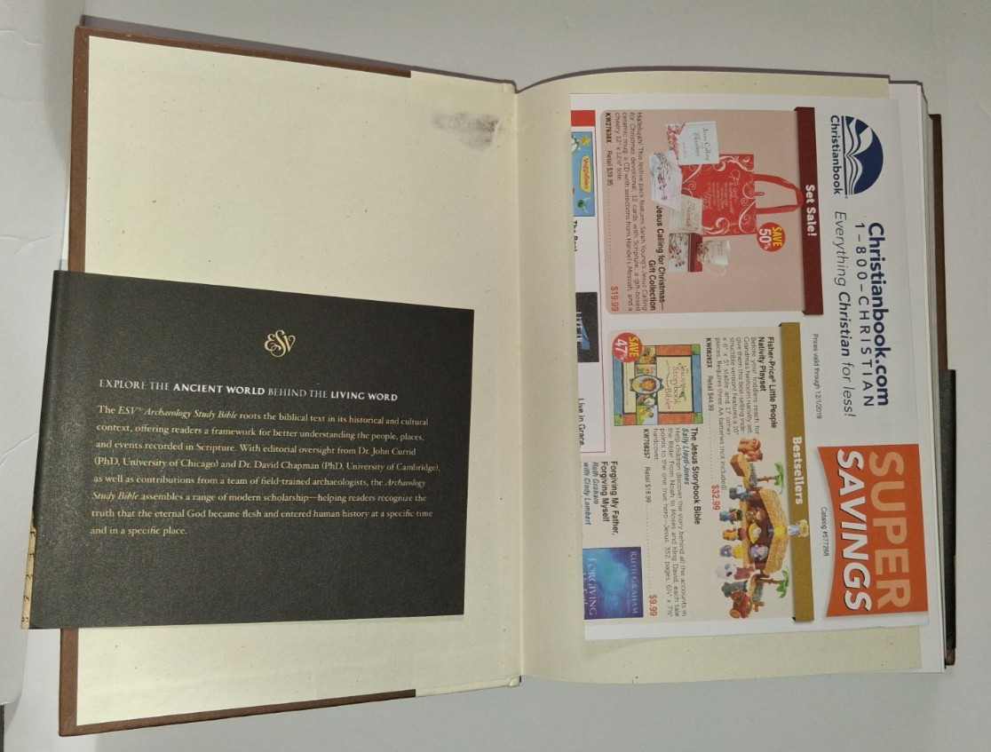 ESV Archaeology Study Bible Hardcover Crossway VG- Clean