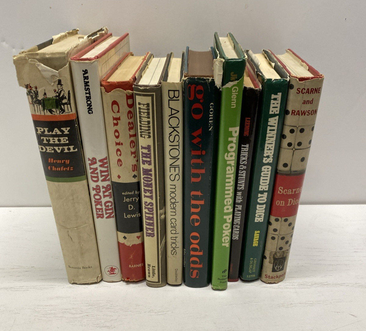 Poker,Dice,Card games Books Lot of 10 HC,DJ