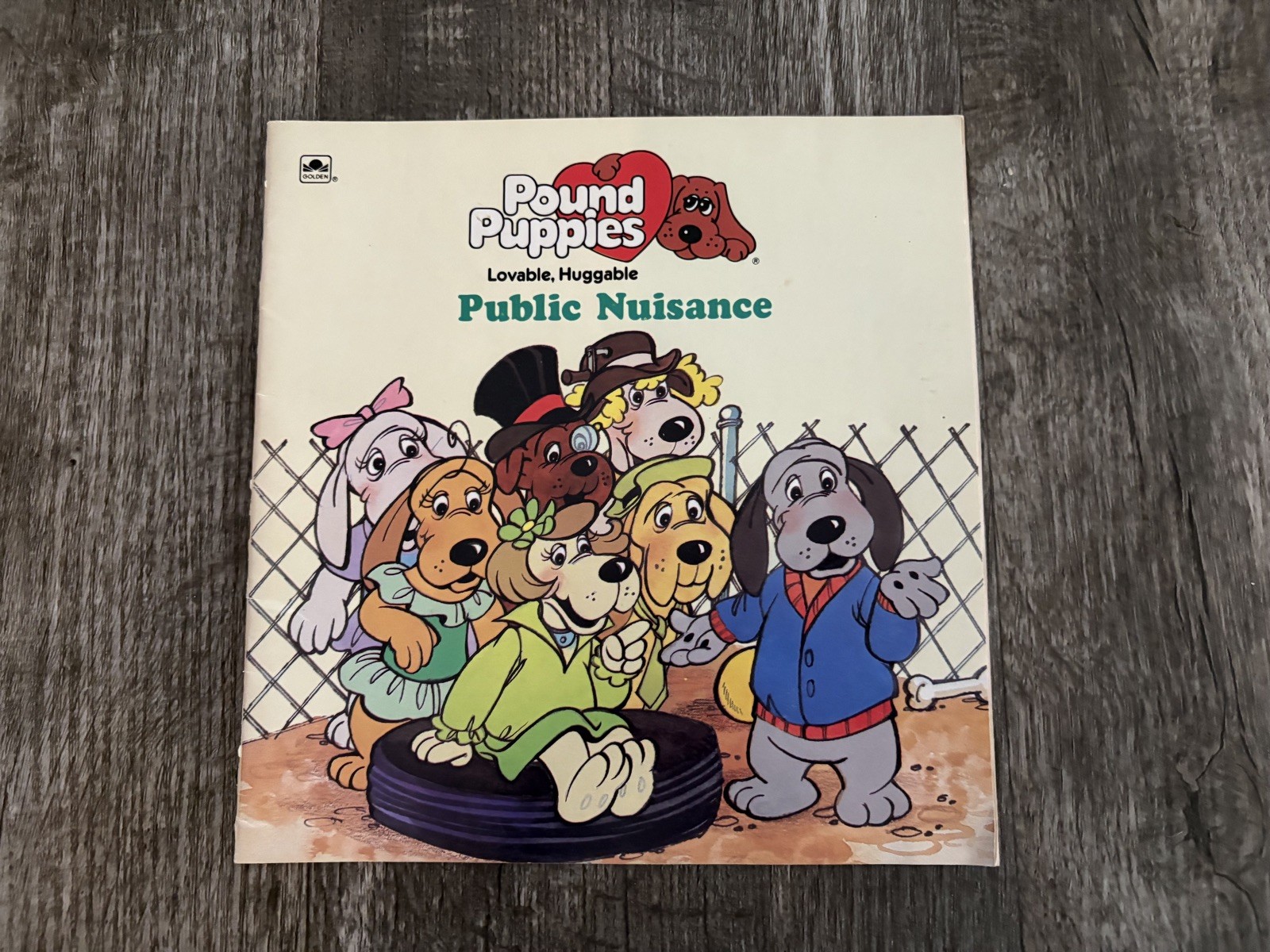 1987 A Golden Book Pound Puppies Public Nuisance Paperback Book