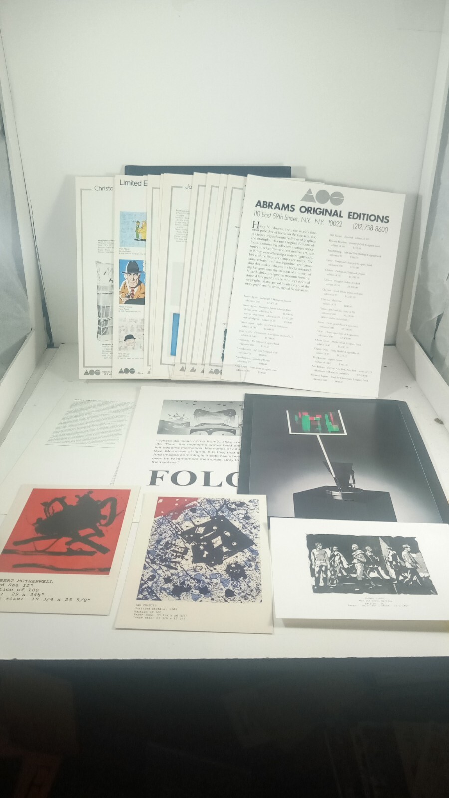 VINTAGE Abrams Original Editions Catalogue Folder