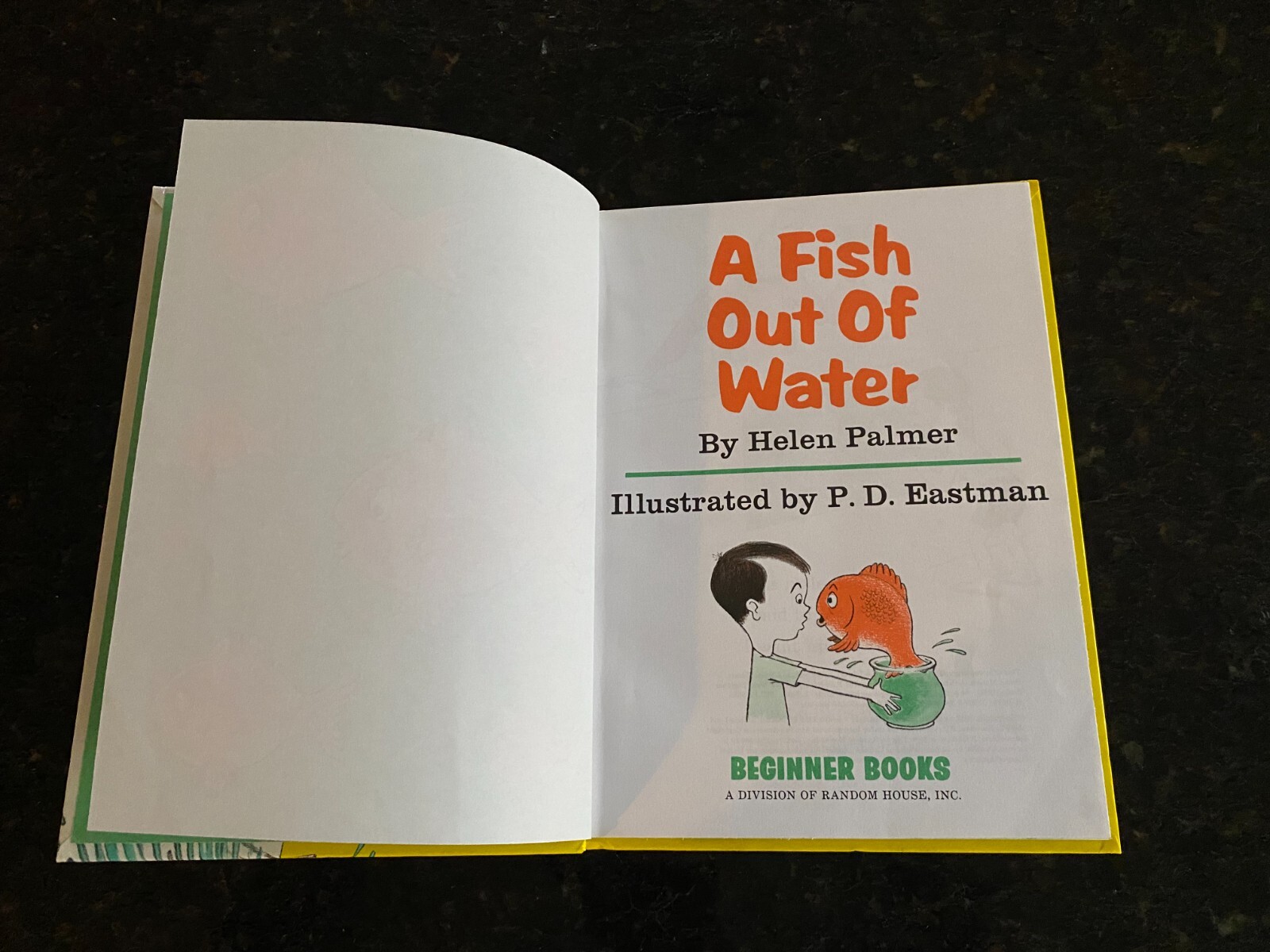 A Fish out of Water P.D. Eastman beginner hardcover Book Dr. Seuss 6.75″x9.25″