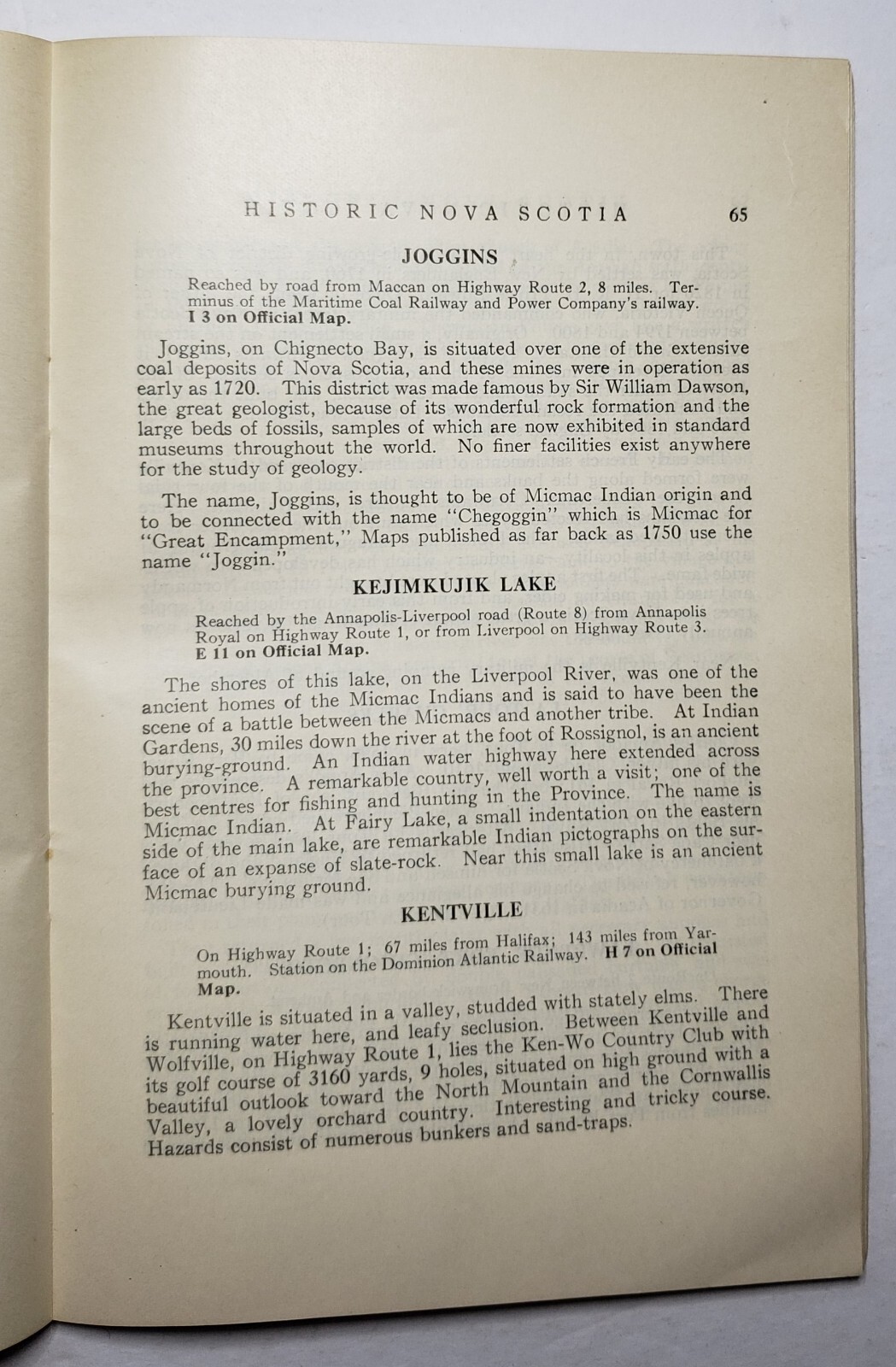 Historic Nova Scotia 1930s 5.5″ x 8.5″ 116 Pages Paperback Government of N.S.