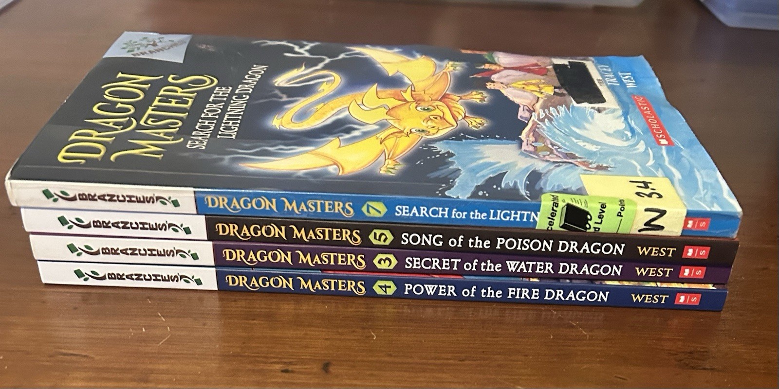 Dragon Masters Books 3,4,5,7 Branches Early Chapter Books Tracey West