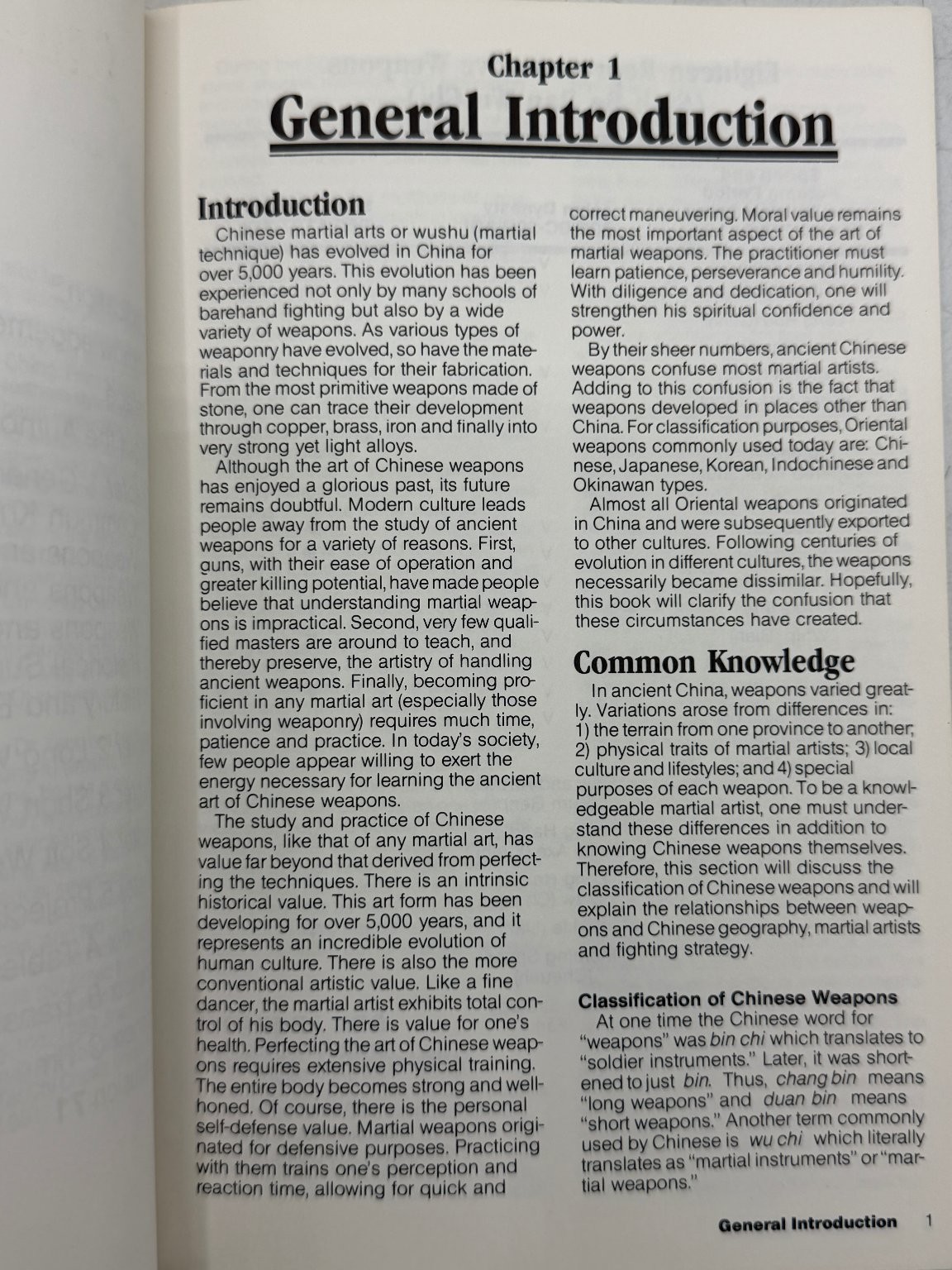Intro to Ancient Chinese Weapons Yang Jwing-Ming 1985 Martial Arts Unique Pub