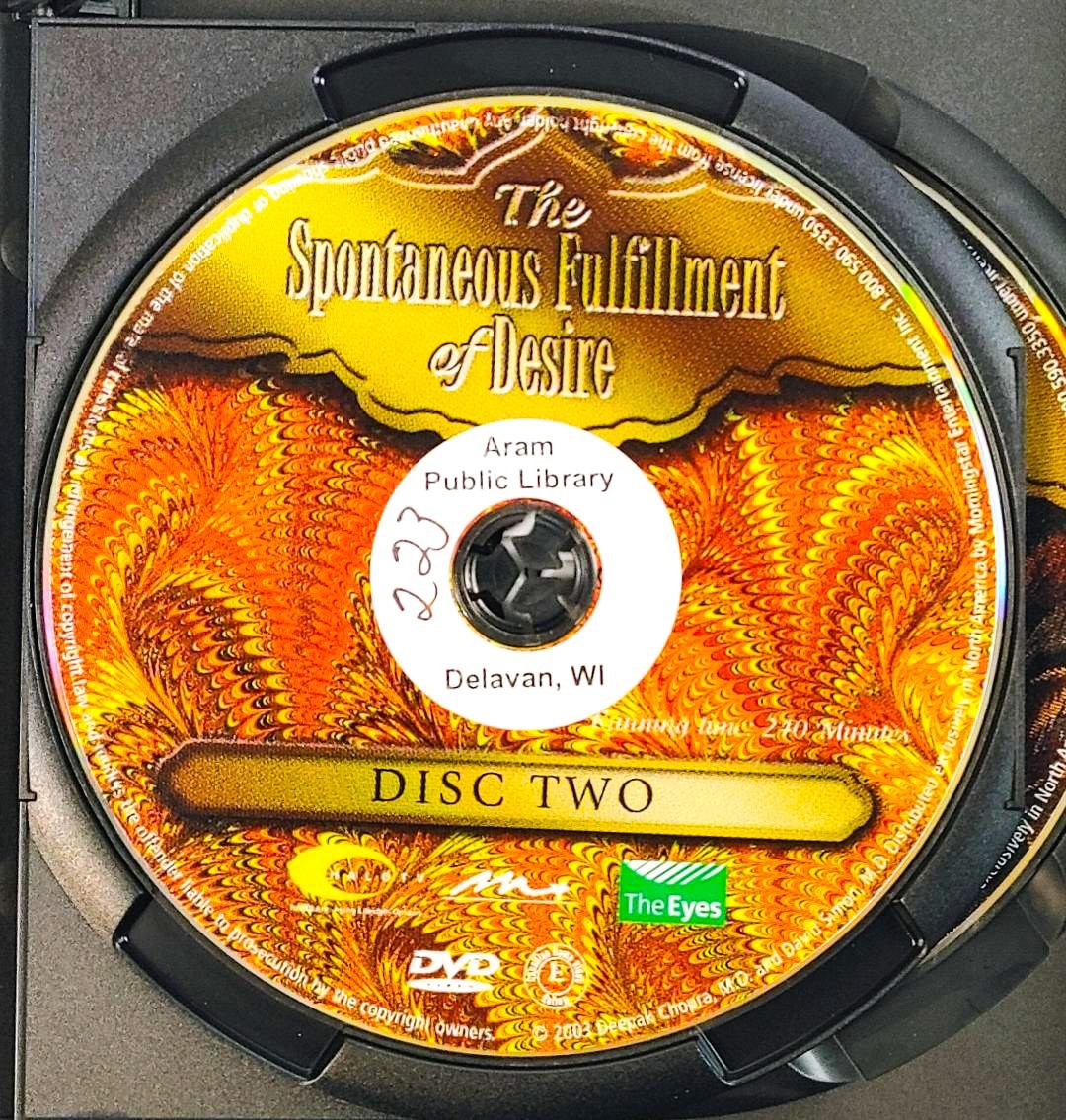 Spontaneous Fulfillment of Desire DVD Deepak Chopra 3 Disc Spiritual Set