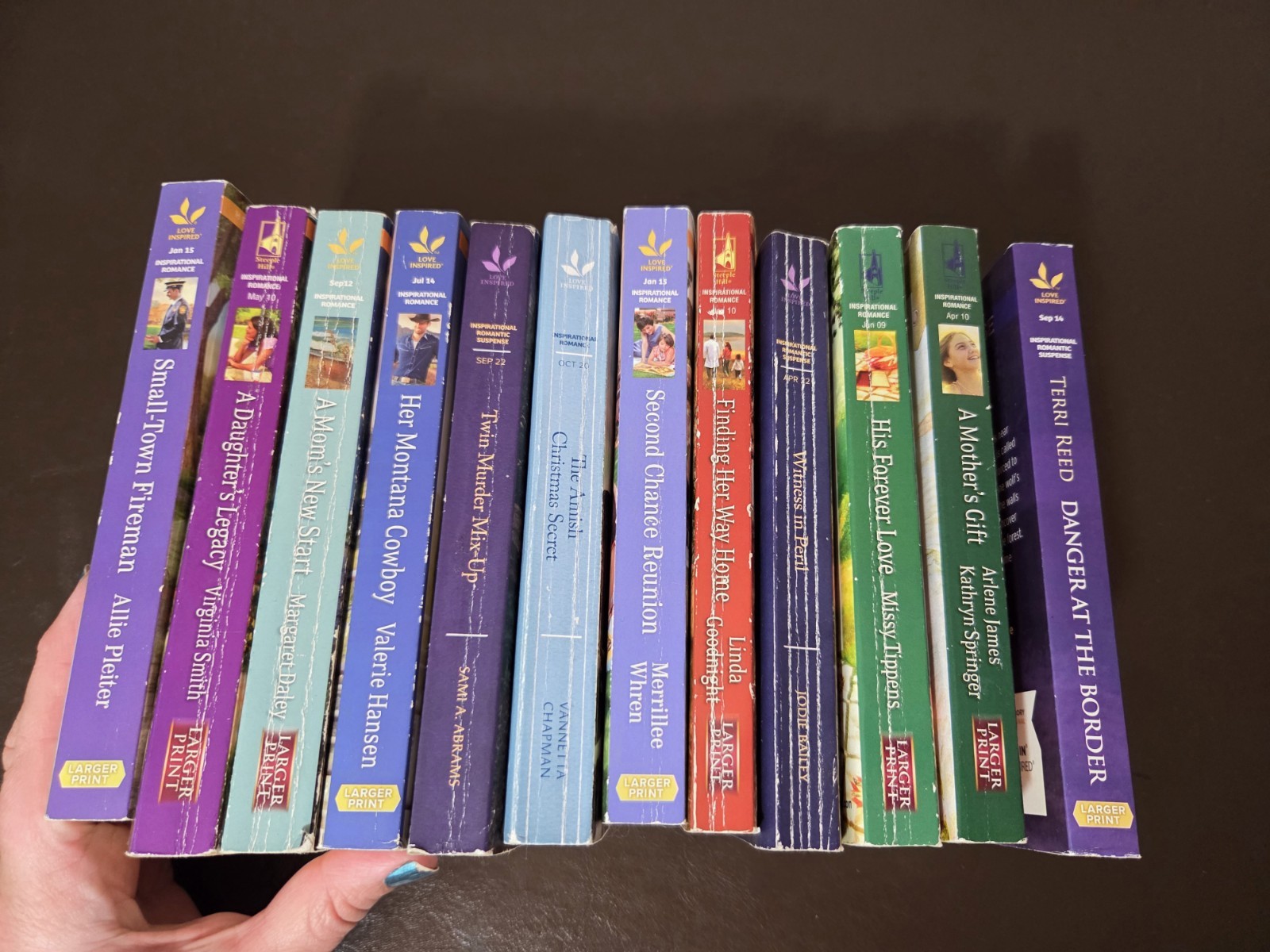 Love Inspired books larger print LOT OF 12 Paperbacks christian romance