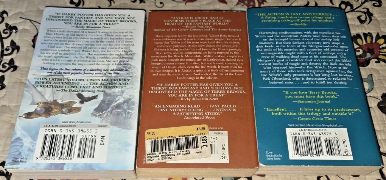 The Voyage of the Jerle Shannara Trilogy By Terry Brooks Set Of 3 MM Paperbacks